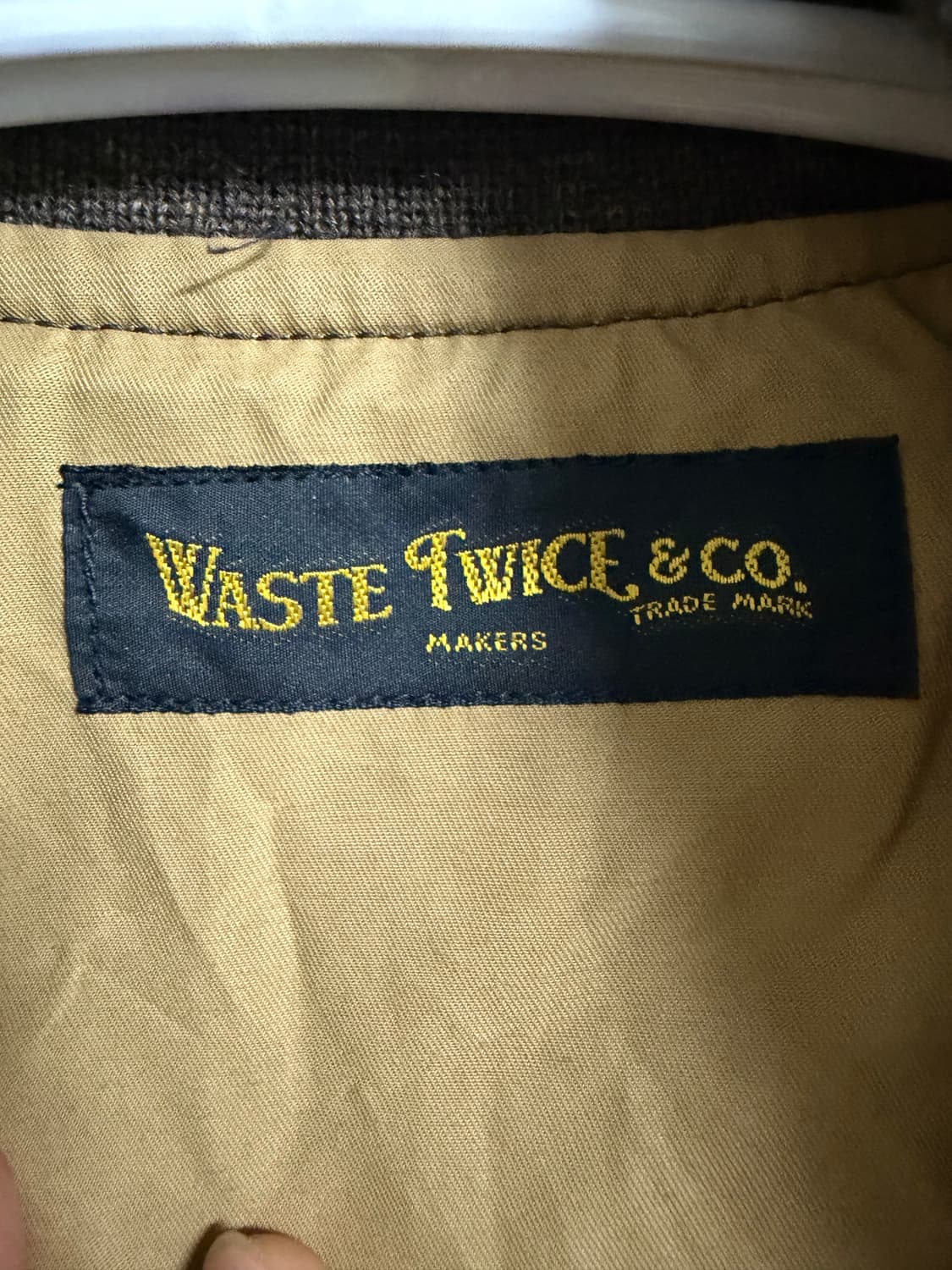 Waste Twice & Co 레더 슬리브 바시티 자켓 상품이미지3