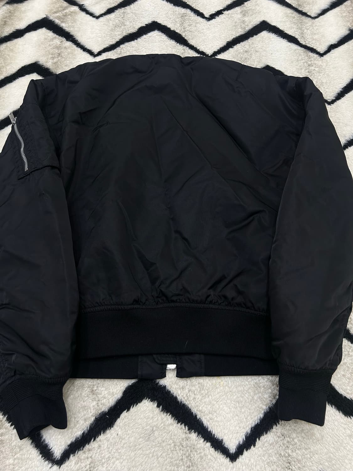 [M]무신사스탠다드 오버핏 봄버 항공점퍼/블랙 상품이미지5