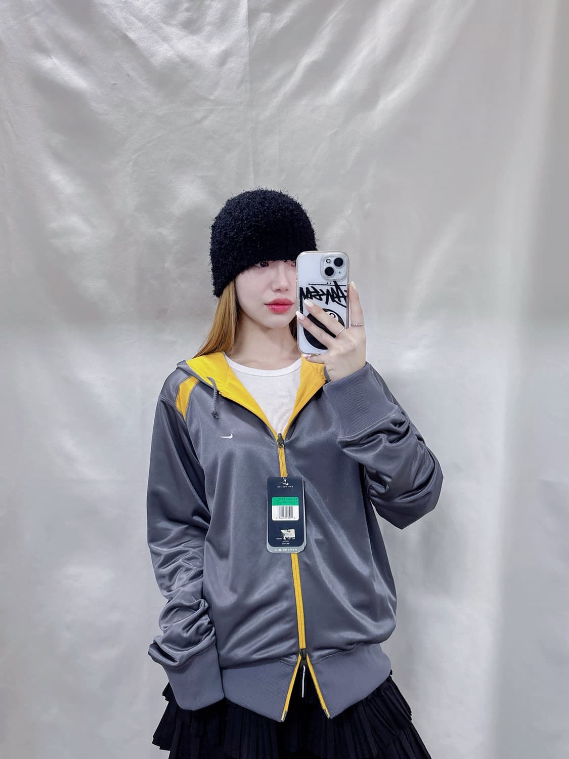 나이키 00‘s 실버그레이 스우시 트랙탑  상품이미지1