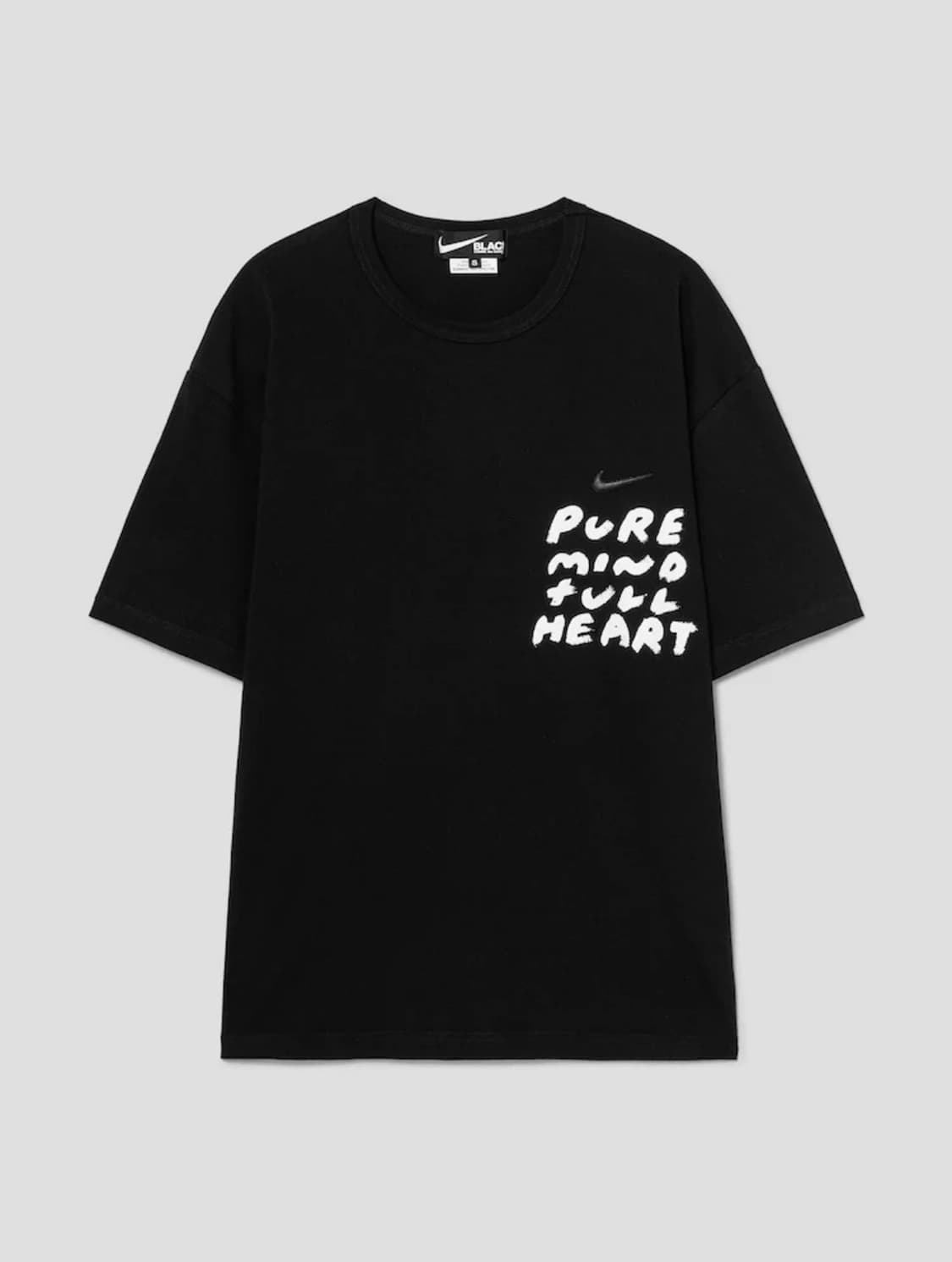 25ss 꼼데가르송 블랙 나이키 티셔츠 S 유니섹스 상품이미지1