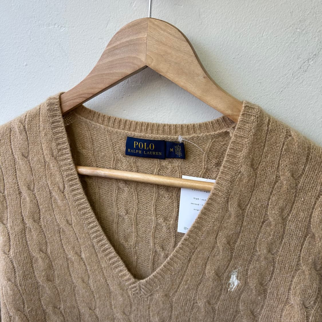 16072 - 폴로 랄프로렌 케이블 브이넥 울 니트 (울 90% 캐시미어 상품이미지4