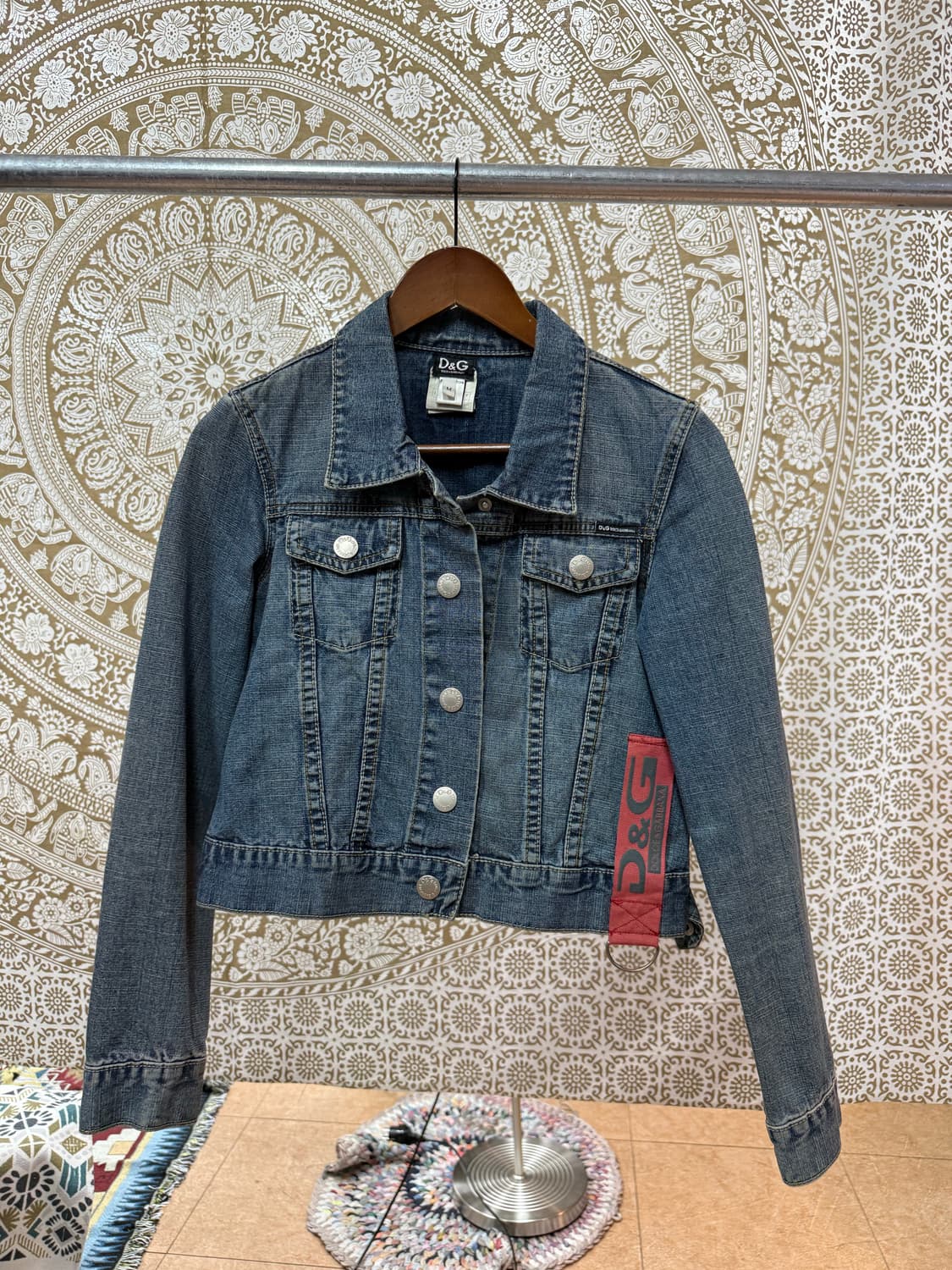돌체앤가바나 여성 D링 데님 트러커 자켓  상품이미지3