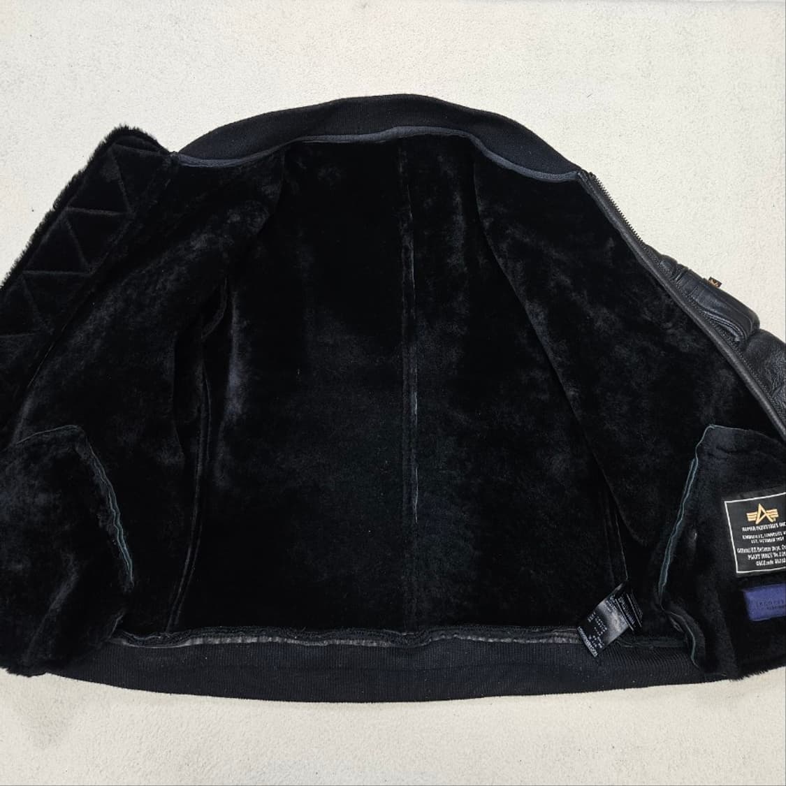 알파인더스트리 염소 가죽 봄버 자켓 XL 상품이미지5