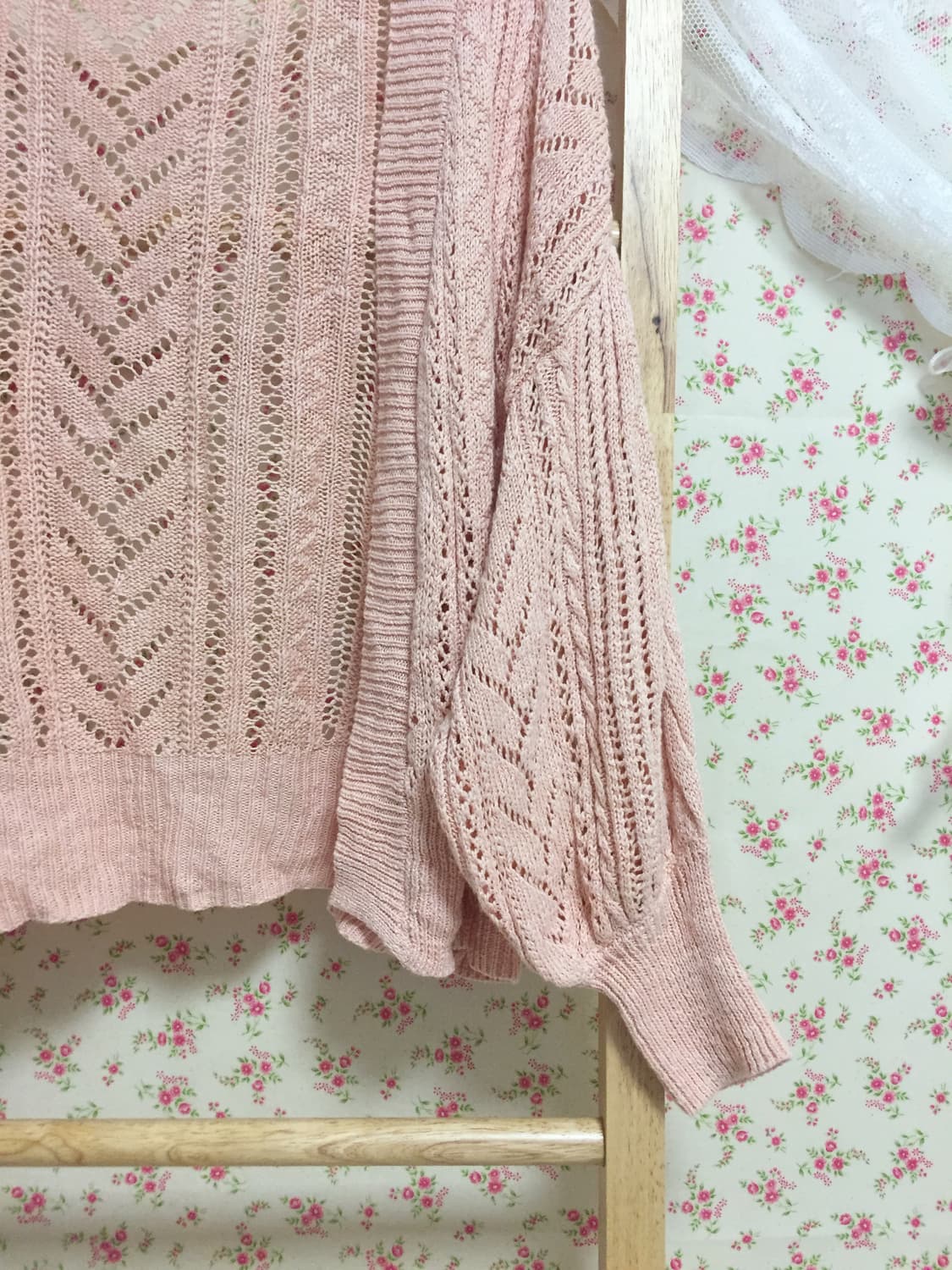 빈티지 모리걸 피치핑크 볼레로 상품이미지2