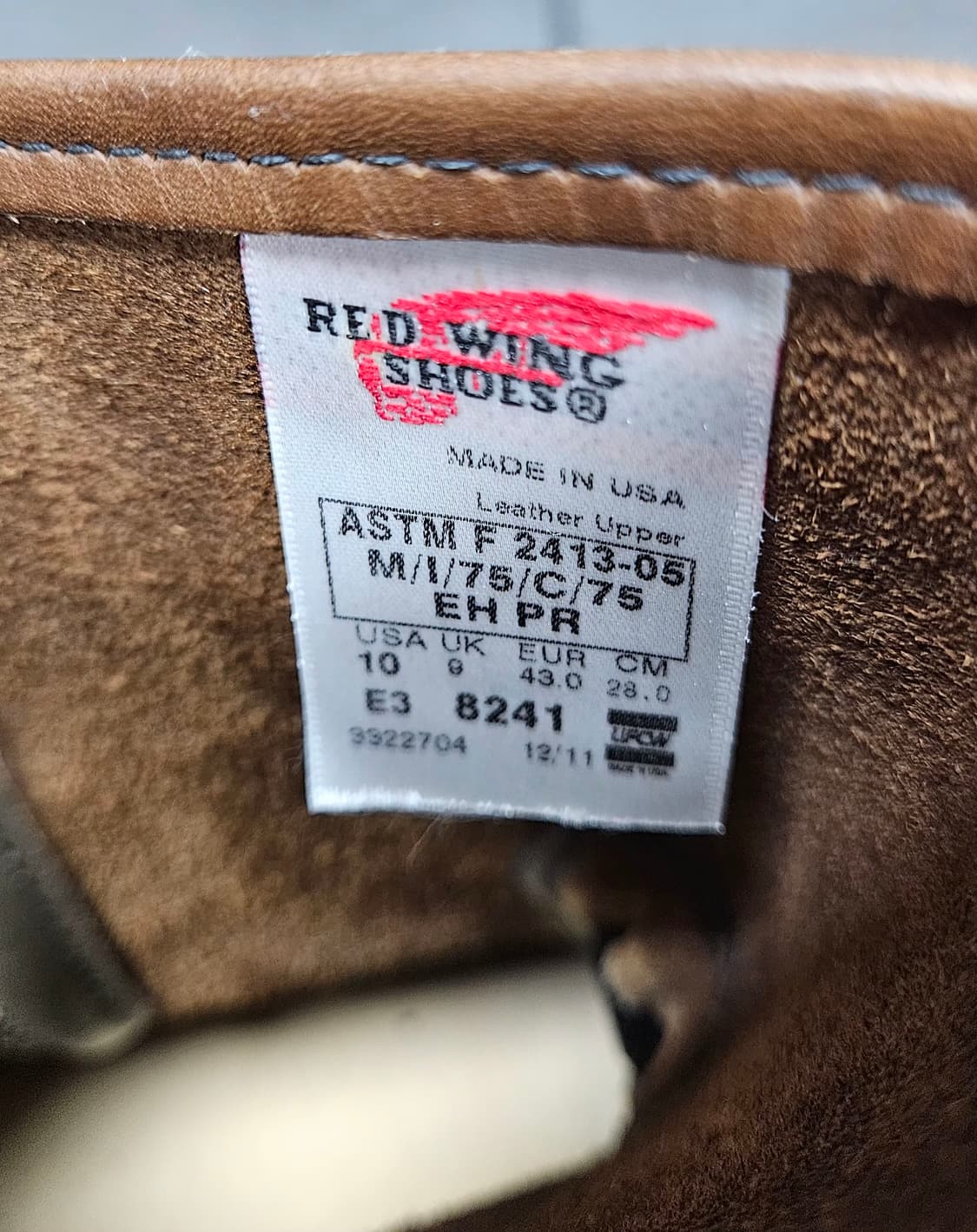 레드윙 9인치 페코스 워크화,안전화 8241 상품이미지9