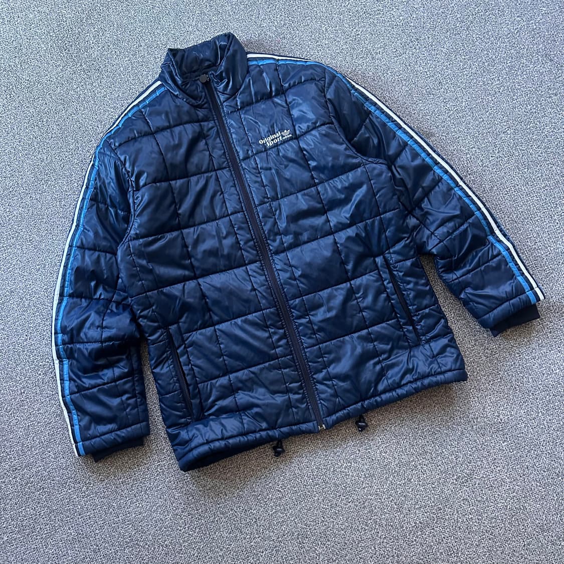 아디다스 삼선 블루 패딩 상품이미지1