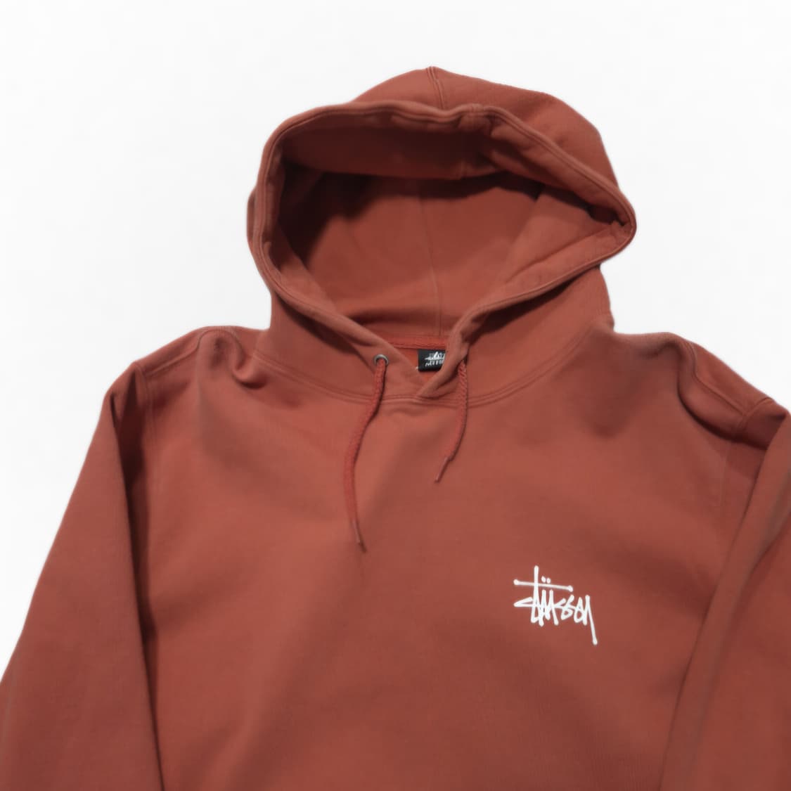 스투시 로고 오렌지 후드티 M 상품이미지3