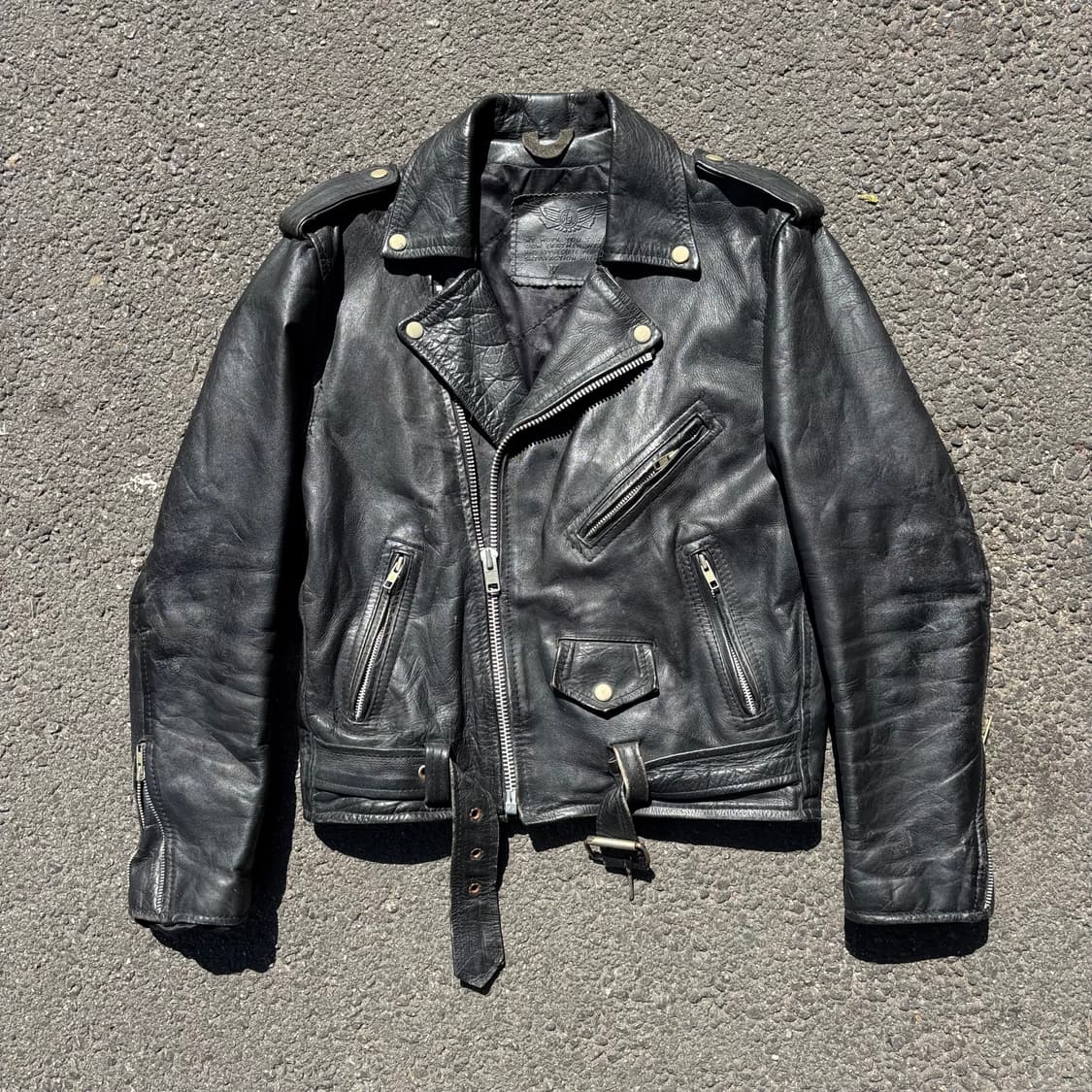 올드 레더 더블 라이더 자켓 상품이미지1