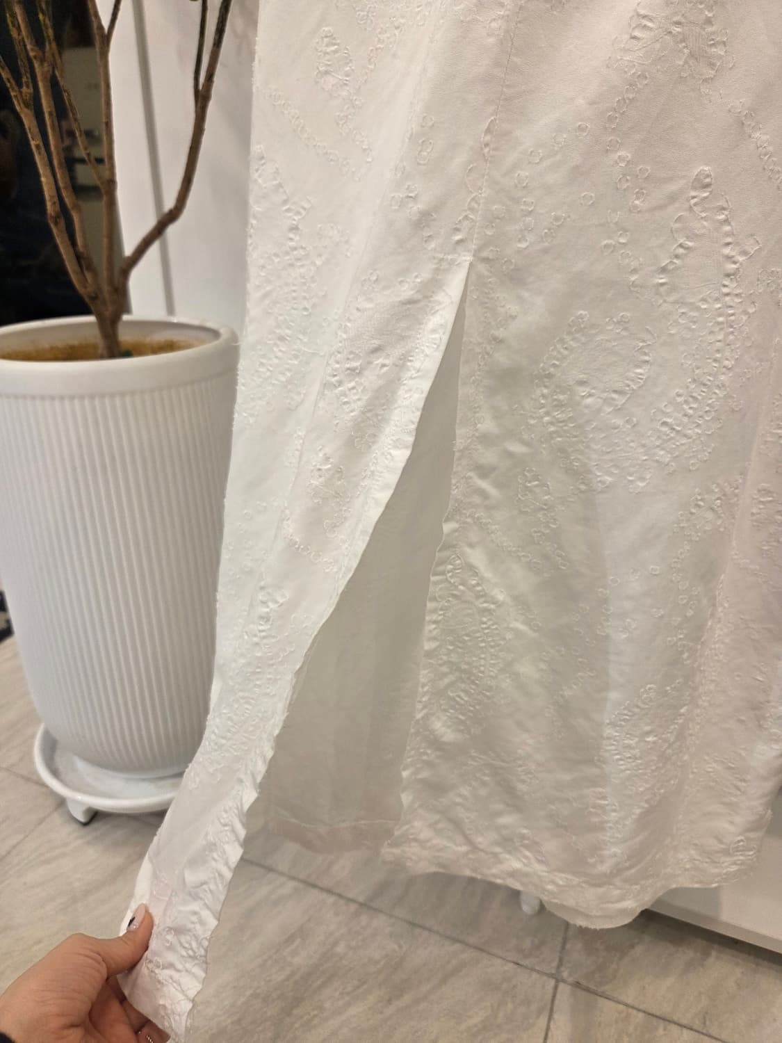 인사일런스 자수 롱 원피스 상품이미지7