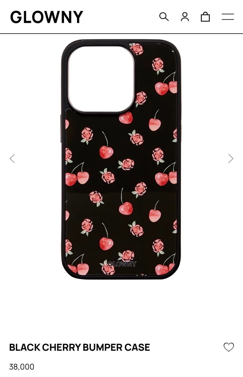 글로니 블랙 체리 범퍼 케이스 아이폰13프로 상품이미지1