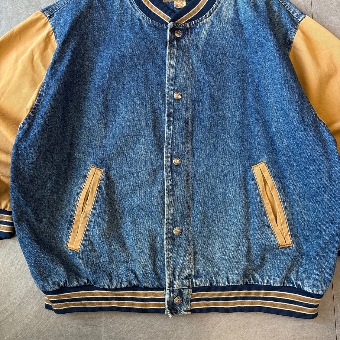 빈티지 데님 베이스볼 자켓  상품이미지4