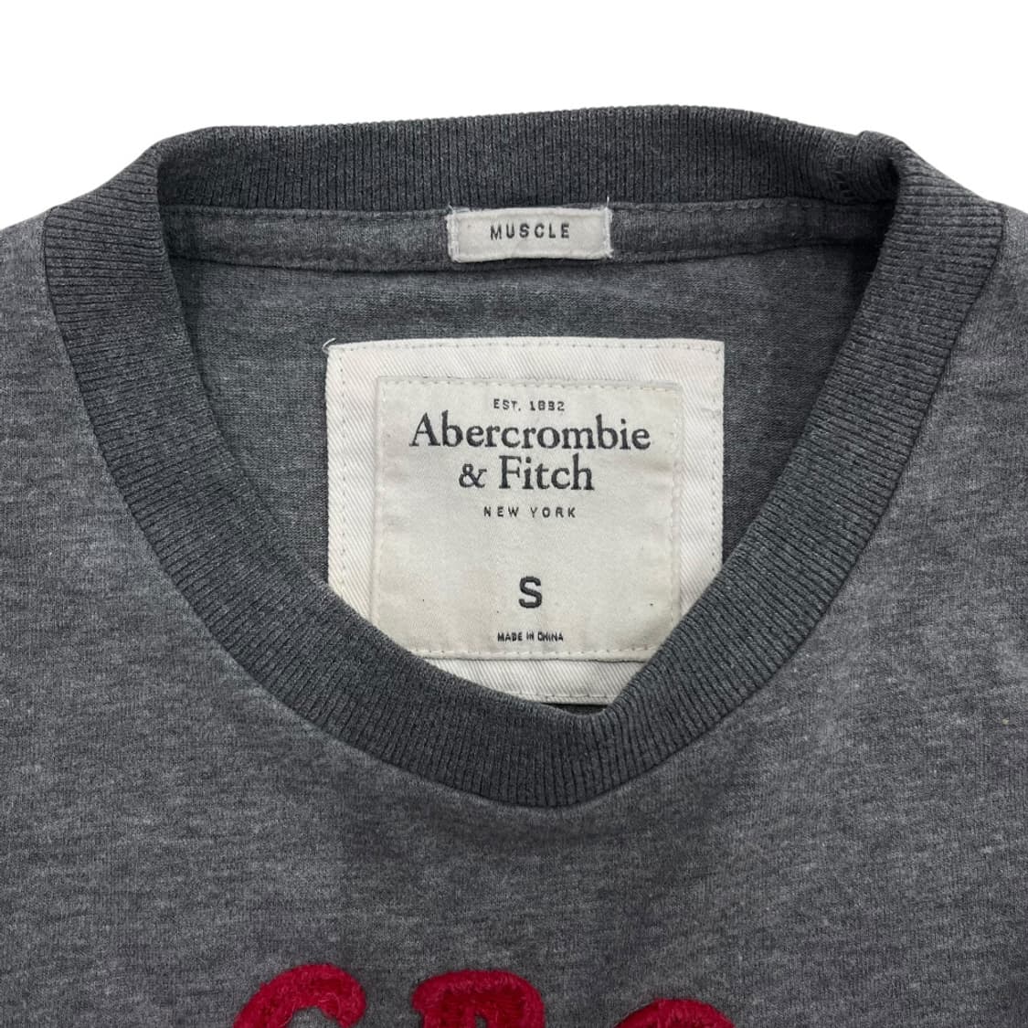 아베크롬비 레드 순록 그레이 롱슬리브 S 상품이미지4