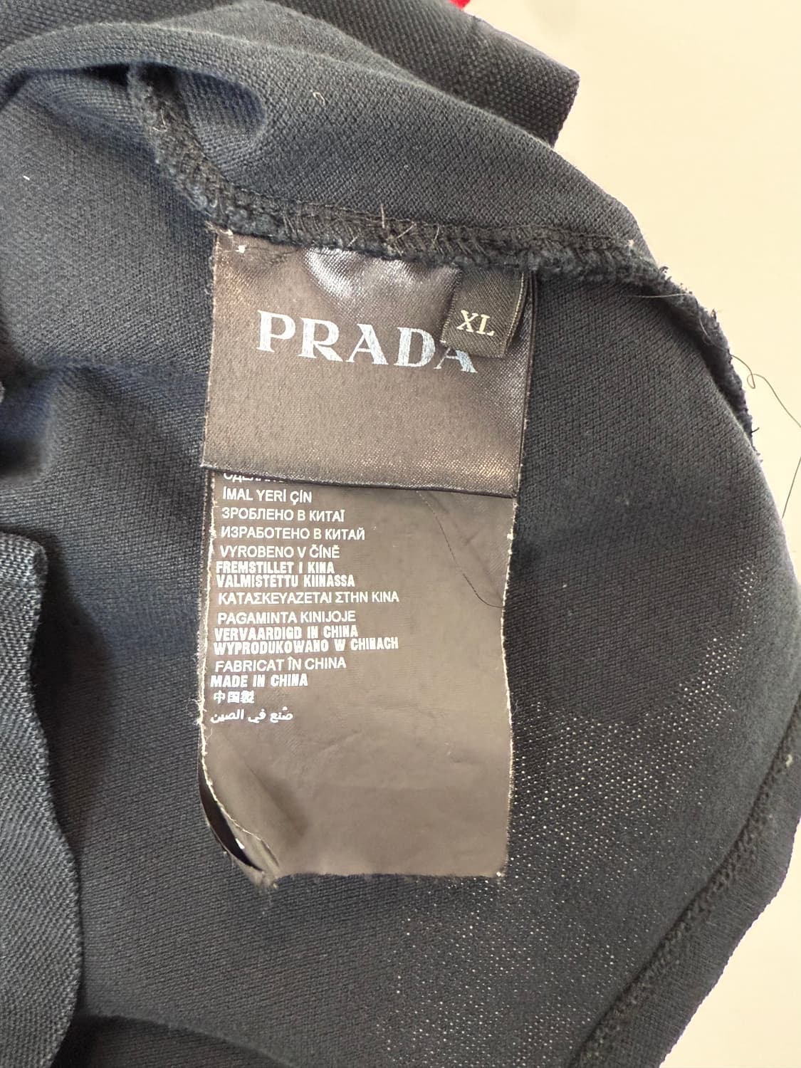 프라다 카라 반팔티 네이비 상품이미지3