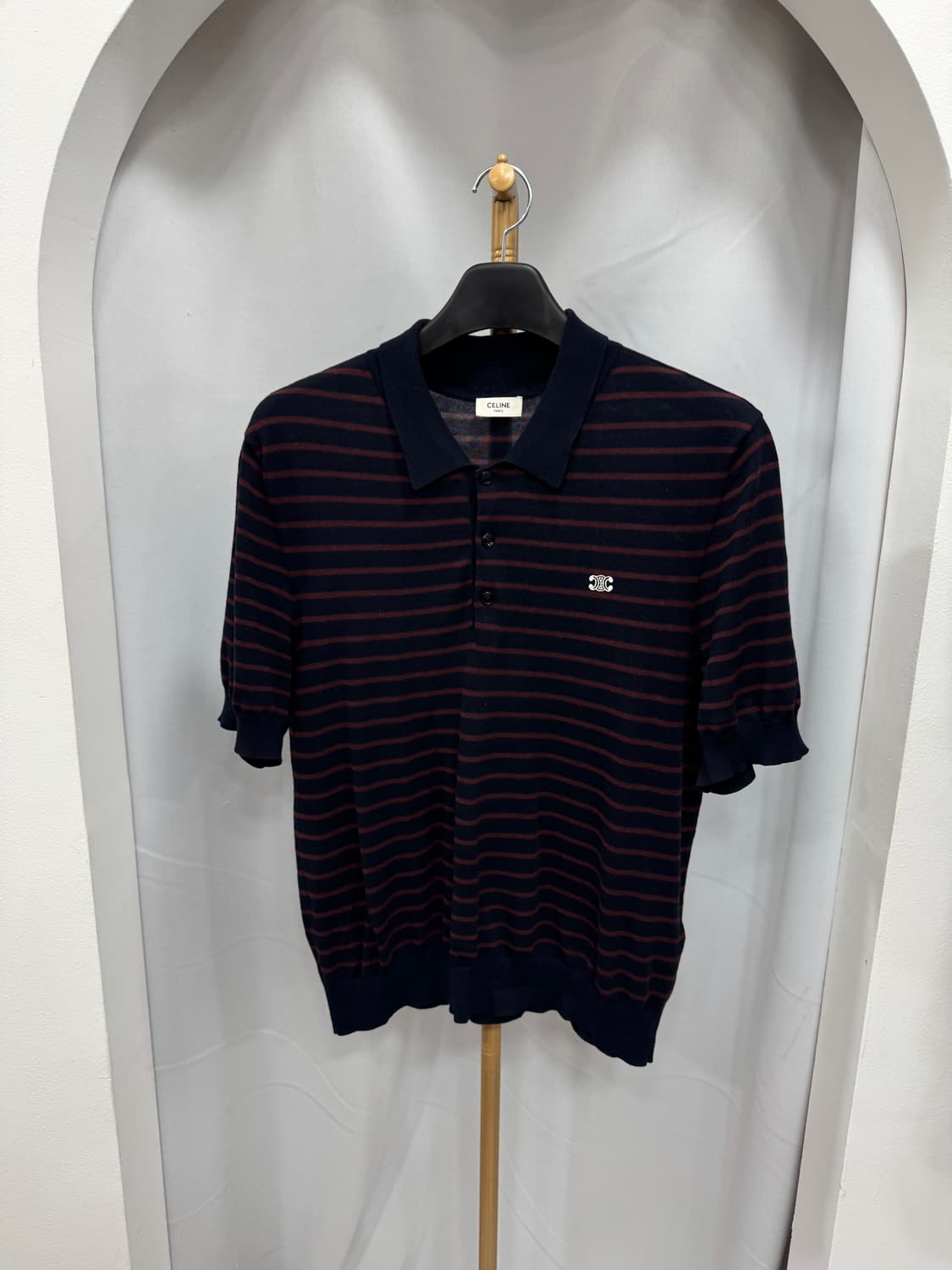 셀린느 스트라이프 폴로 카라 반팔 L  상품이미지1