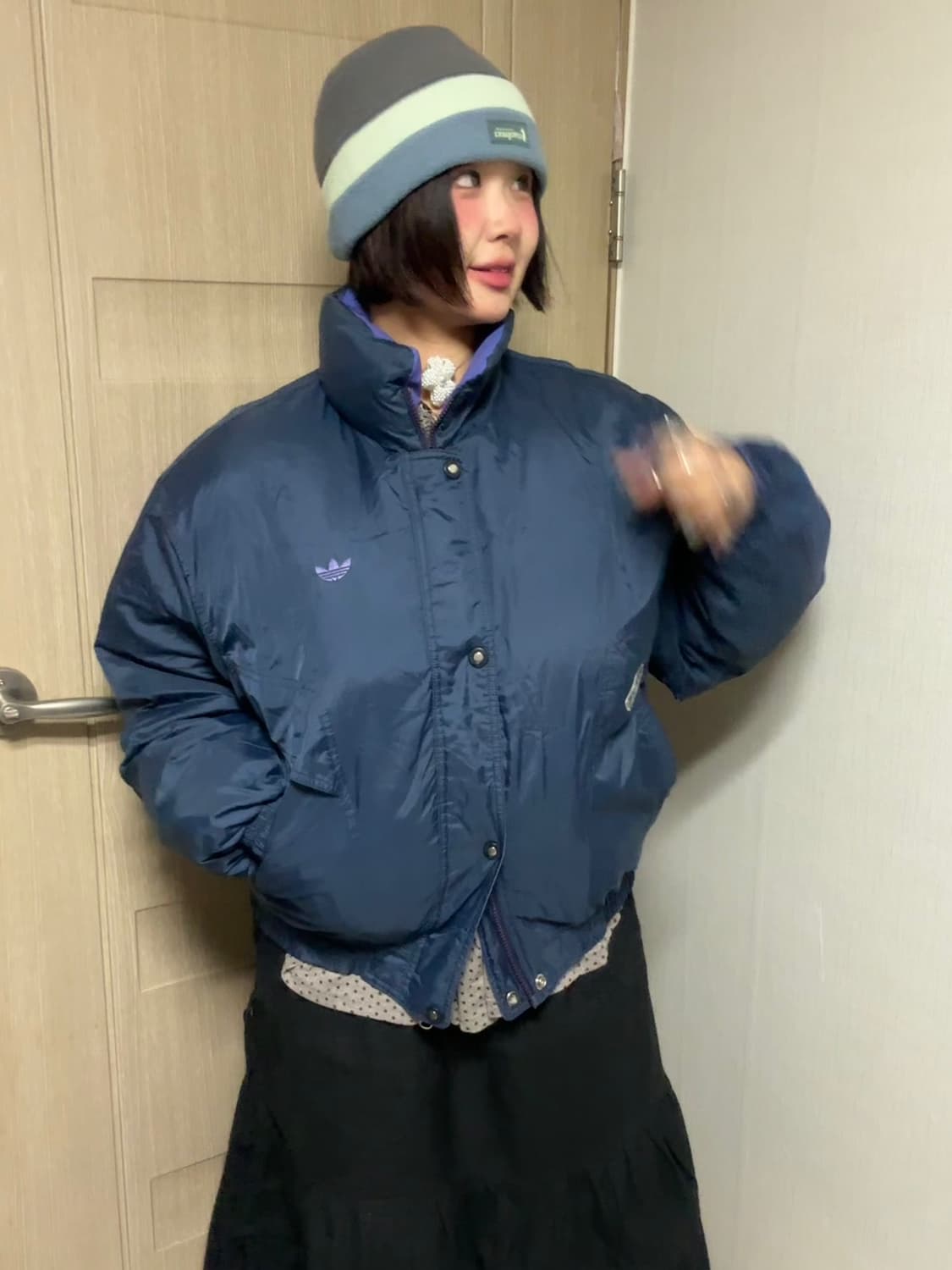 90‘s 아디다스 리버시블 다운 패딩 상품이미지1