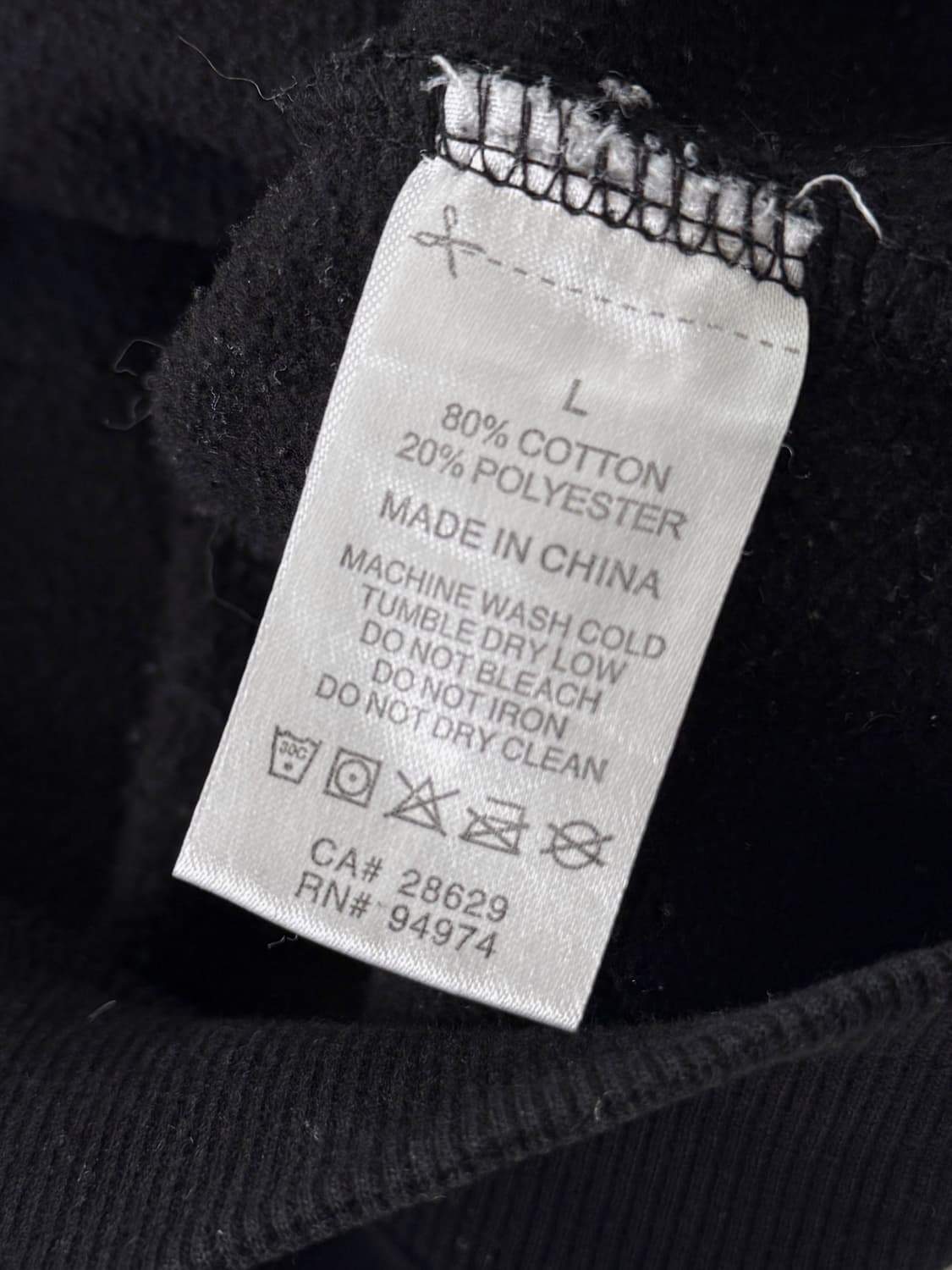 스투시 루즈핏 미드 스탁로고 블랙 스웻 후드 상품이미지6