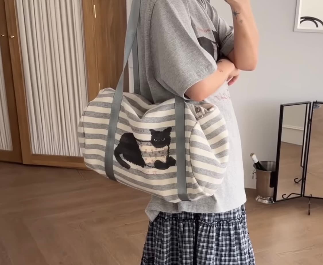 펀프롬펀Nero Cat Mini Duffel bag 가방 상품이미지2