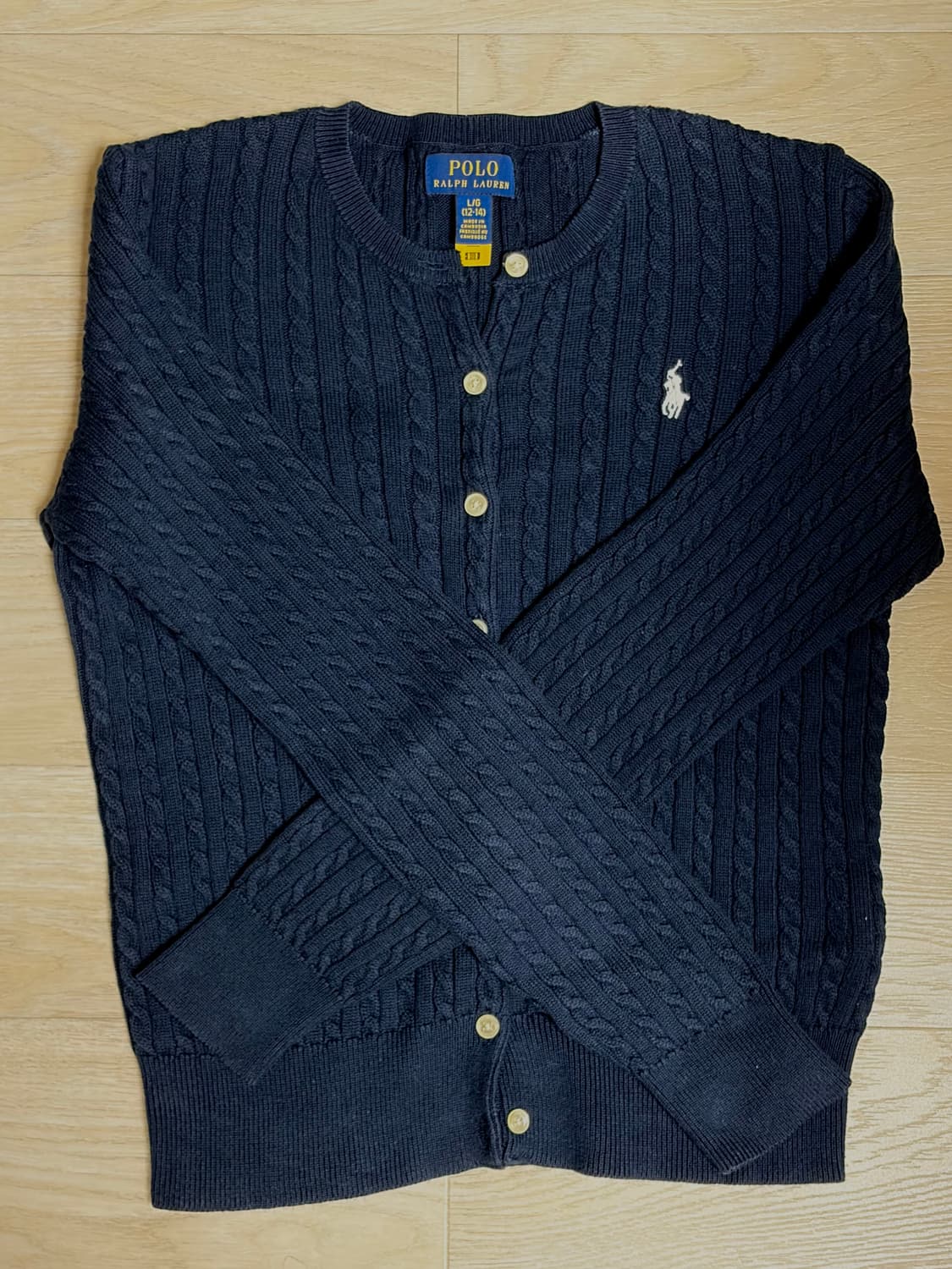 [Polo] 폴로 랄프 로렌 칠드런 미니 케이블 코튼 가디건 네이비 상품이미지4