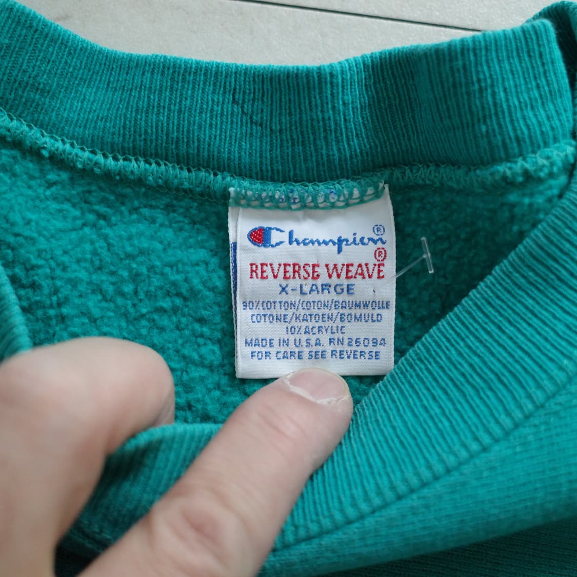 90s 챔피온 리버스위브 USA제 데이턴 맨투맨 XL 상품이미지5