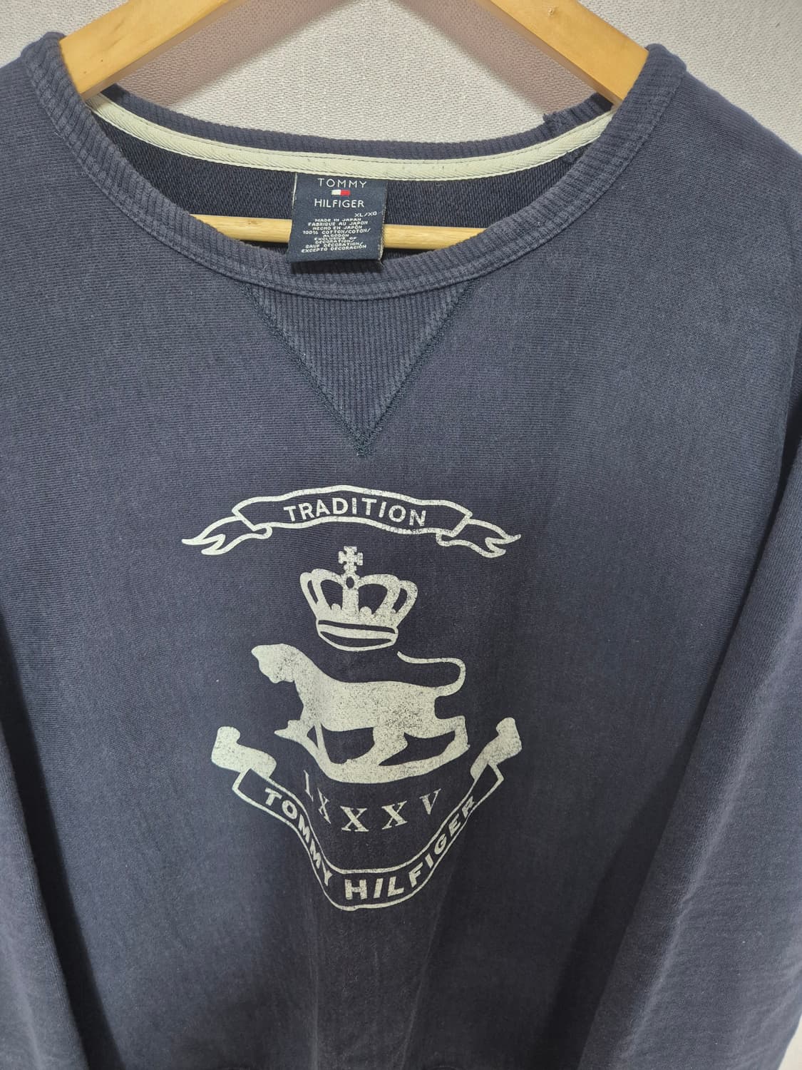 00s Tommy hilfiger 리버스위브 스웻셔츠 (XL) 상품이미지3