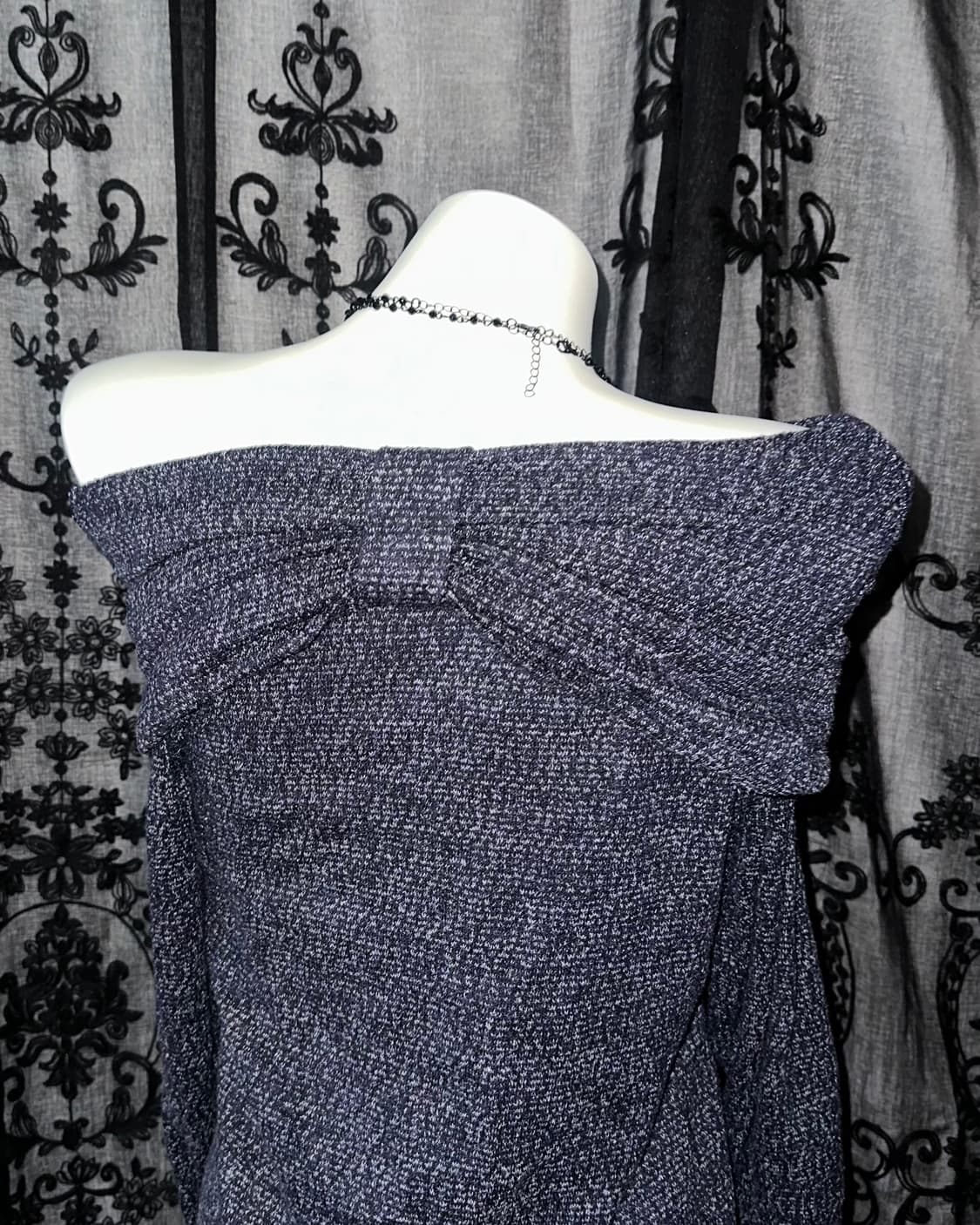 Navy lovely ribbon knitwear 상품이미지2