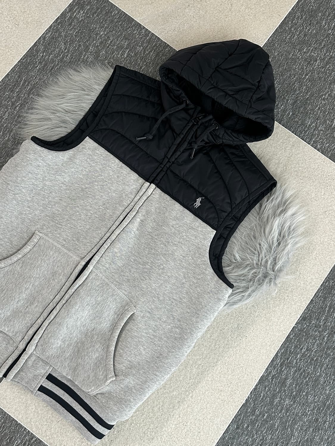 폴로 랄프로렌 패브릭믹스 후드 베스트 상품이미지2