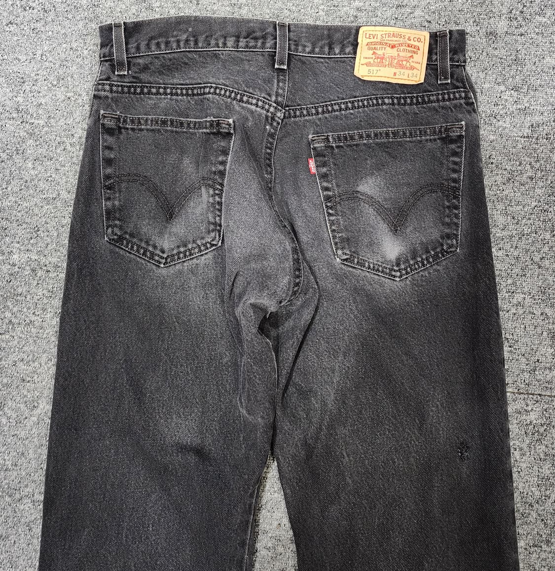 리바이스 517 부츠컷 흑청 데님 팬츠 34 상품이미지4