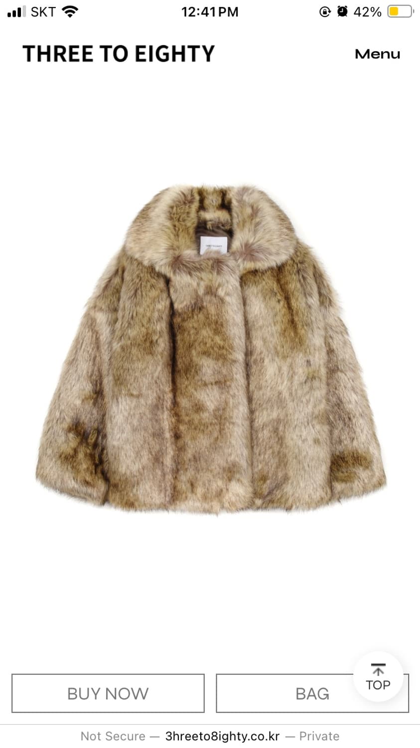 3hree to 8eighty FAUX FUR JACKET (BROWN) 상품이미지1