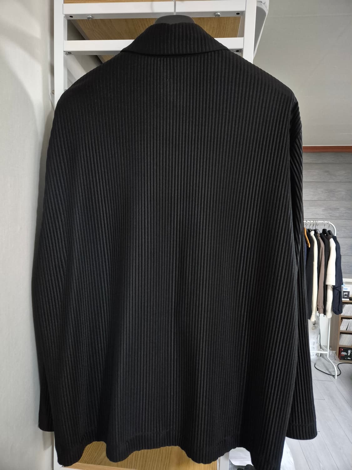 시스템옴므 플리츠 셔츠 100 블랙 상품이미지2