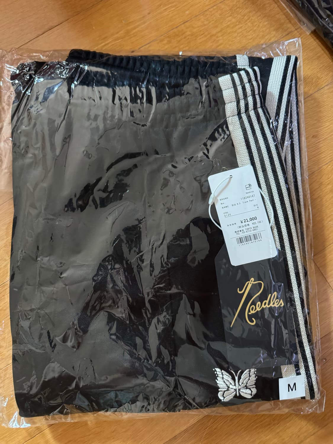 니들스 x stuious H.D 트랙팬츠 M 블랙화이트 상품이미지4