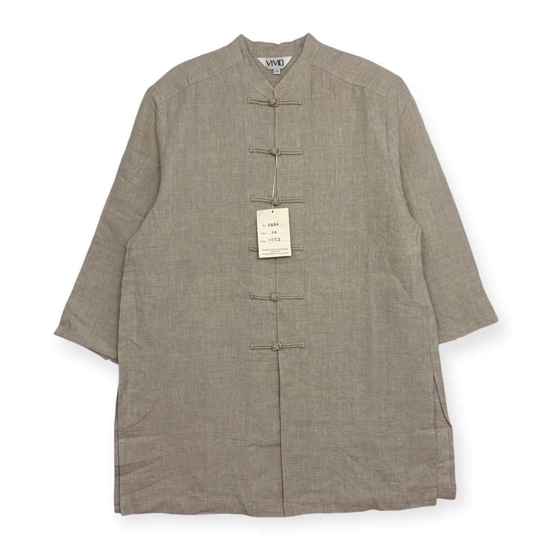 데드스탁 빈티지 린넨 차이나카라 셔츠 상품이미지1