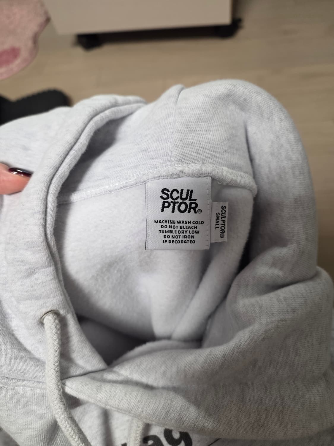 Sculptor hoodie White Melange 상품이미지3