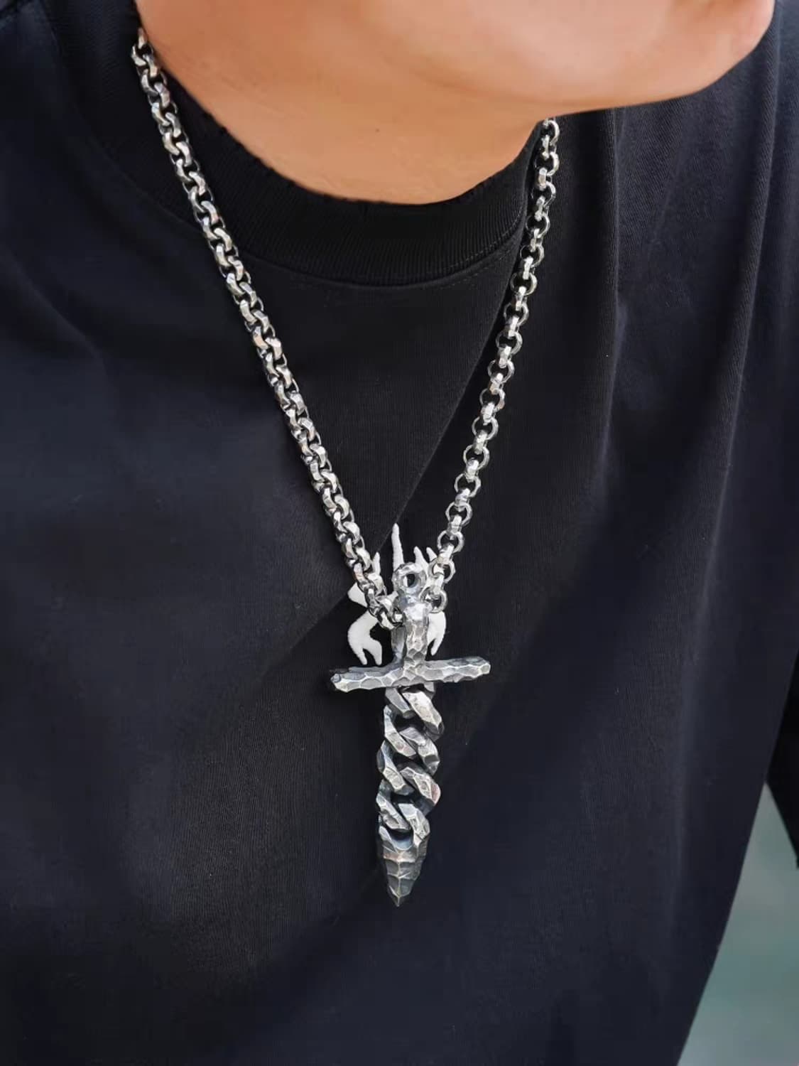 Oceanora S925 수제 홀리 소드 남성 펜던트 상품이미지6