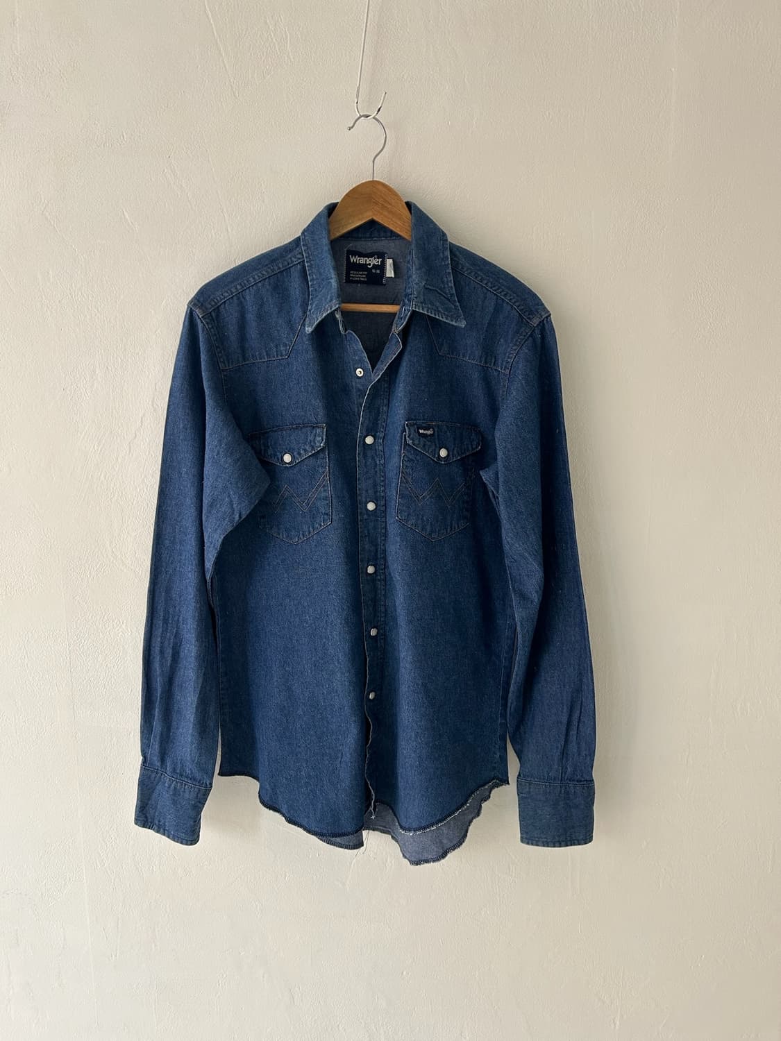 80-90s vtg WRangler Denim Western shirt. 상품이미지1