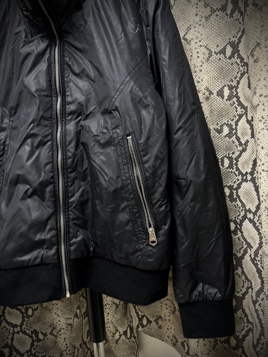 [Andew Y2K] Deep Navy Nylon Padded Jacke 상품이미지6