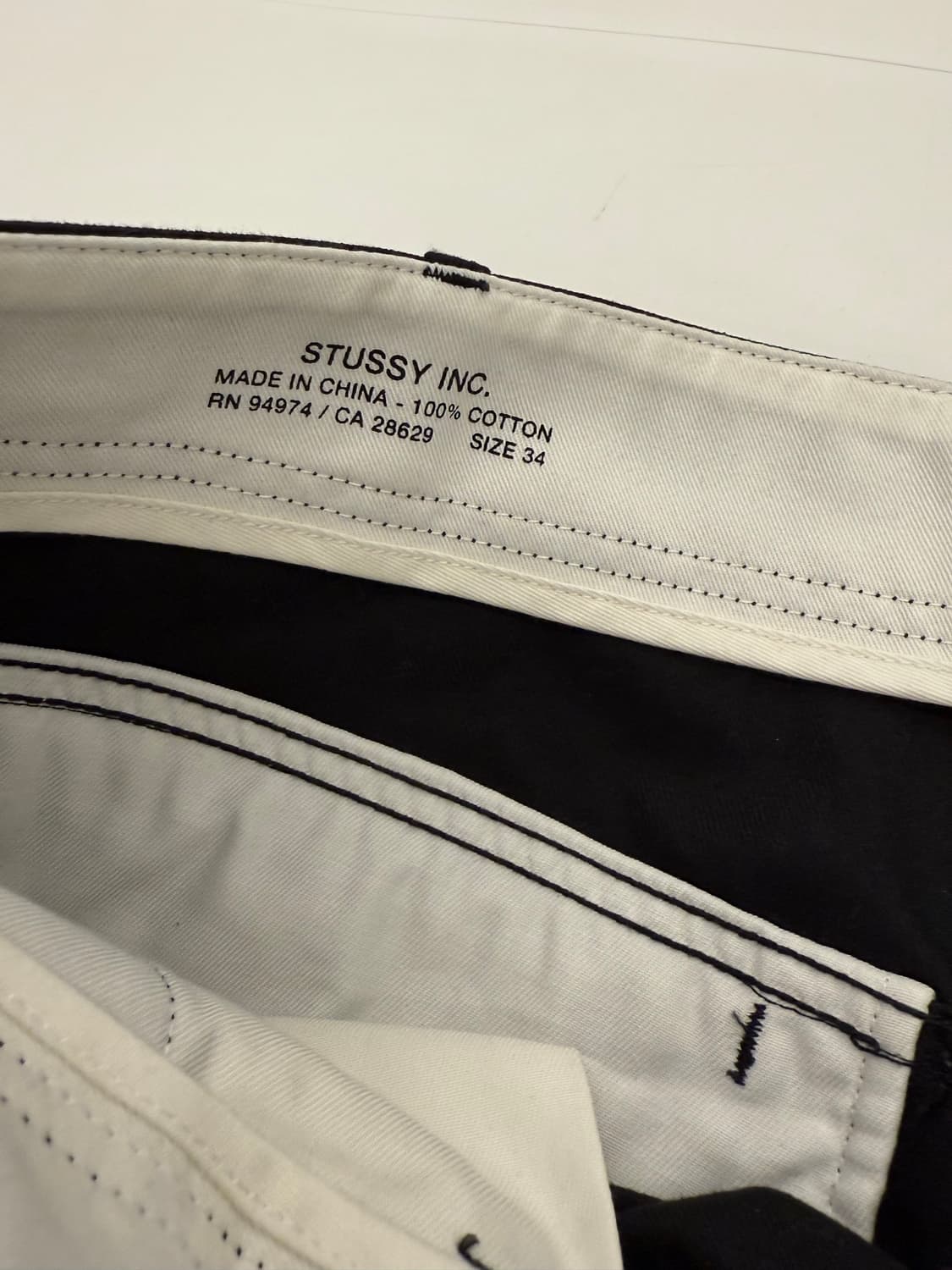 스투시 치노 팬츠 블랙 34  상품이미지5