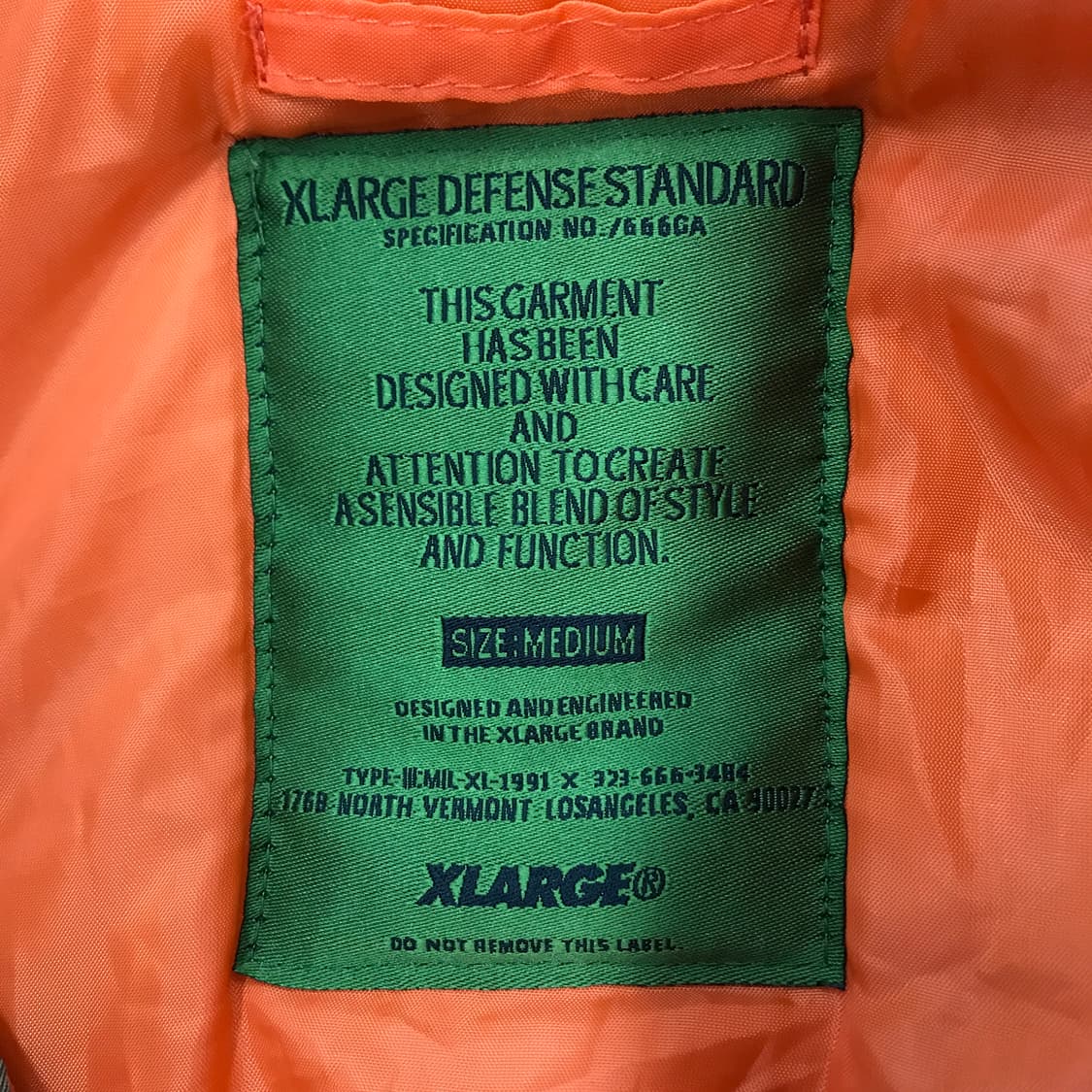 X LARGE JPN MA-1 점퍼 [M] 상품이미지4