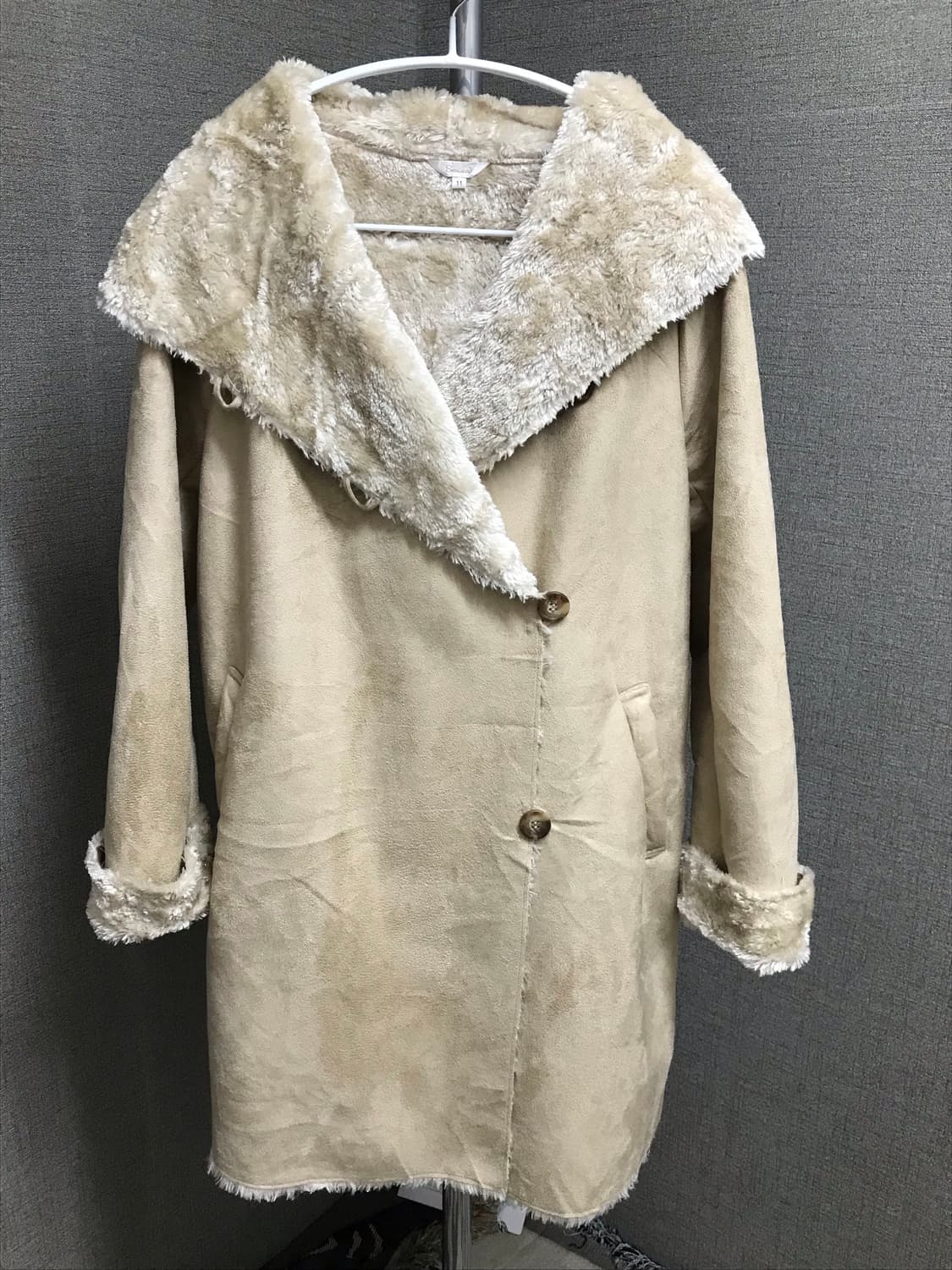 일본빈티지 모리걸 베이지  털 코트 상품이미지2