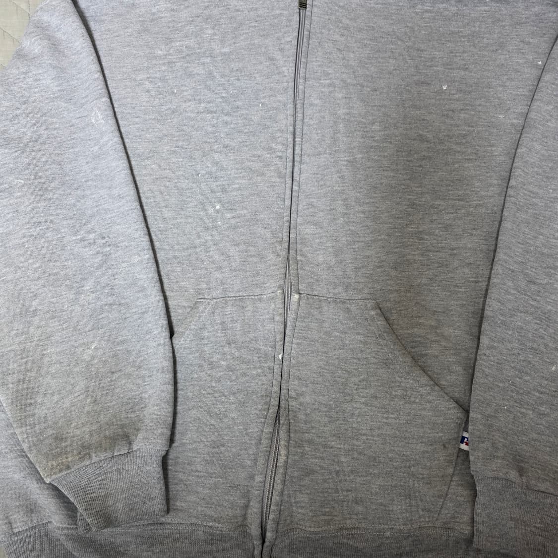 [XL] 90s 빈티지 러셀 애슬레틱 후드집업 그레이 ver. 페인팅 상품이미지2