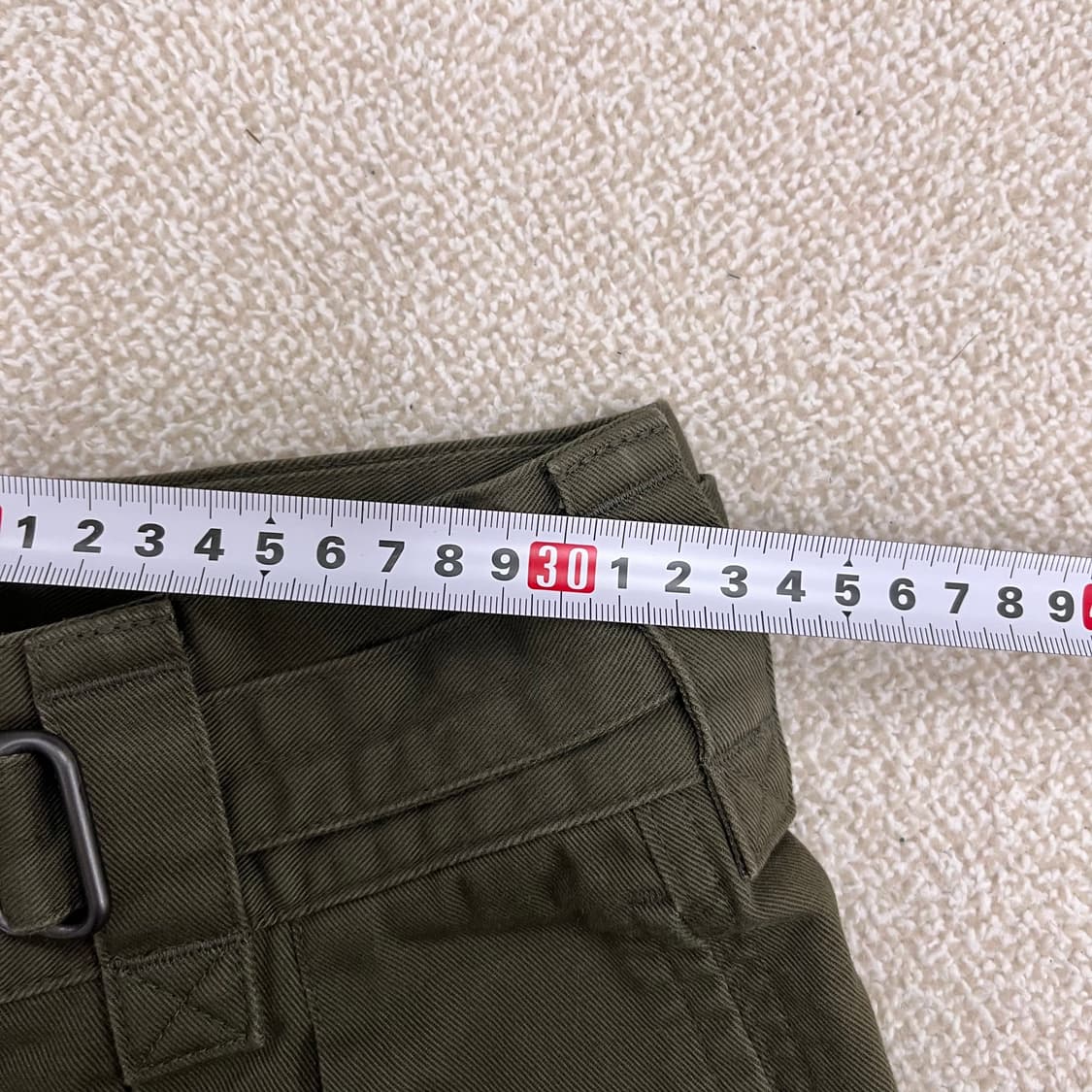 [64] 유니클로 벨티드 카펜터 와이드 치노팬츠 면바지 0106M1 상품이미지6