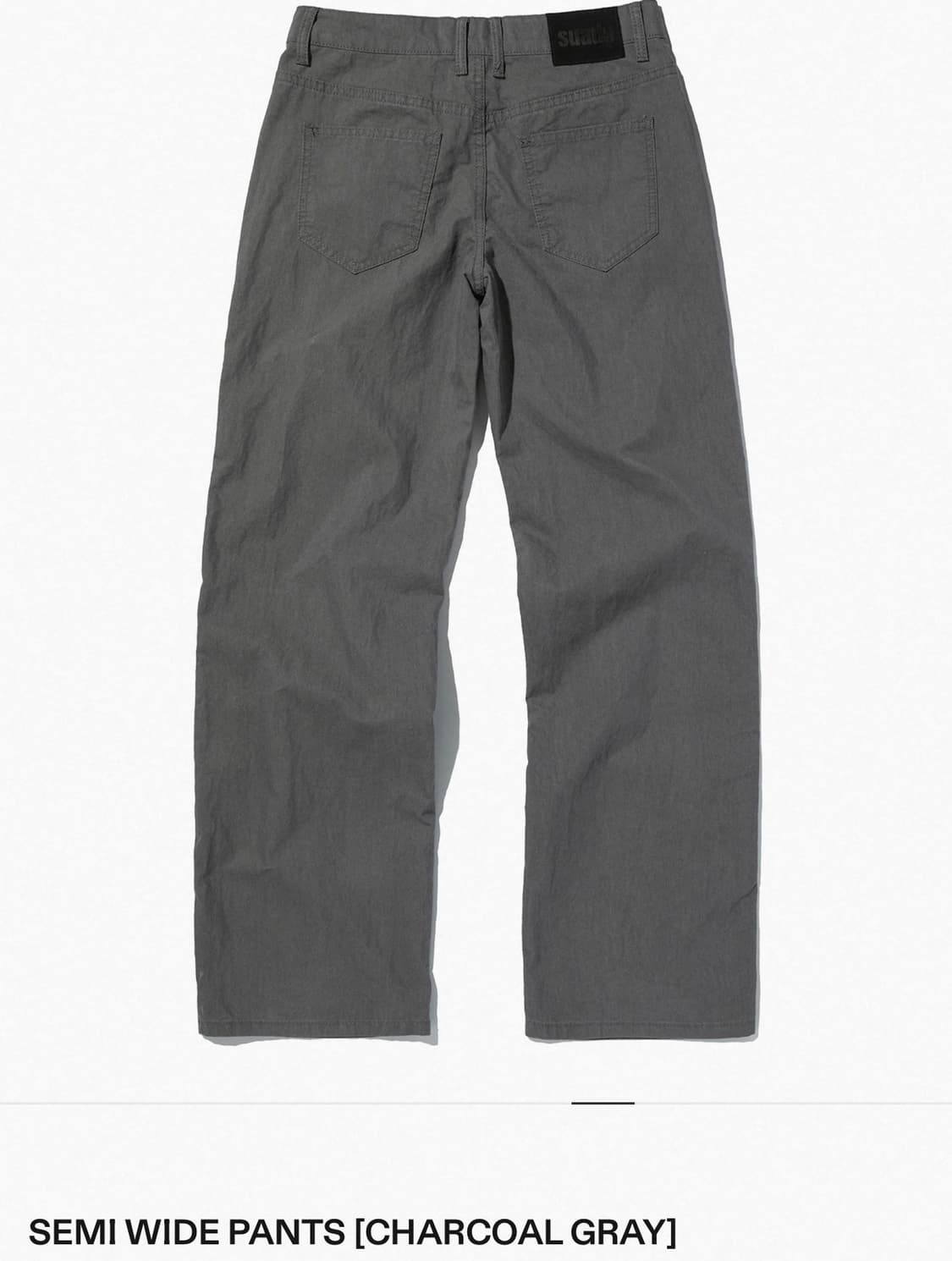 Suade semi wide pants charcoal gray 상품이미지5