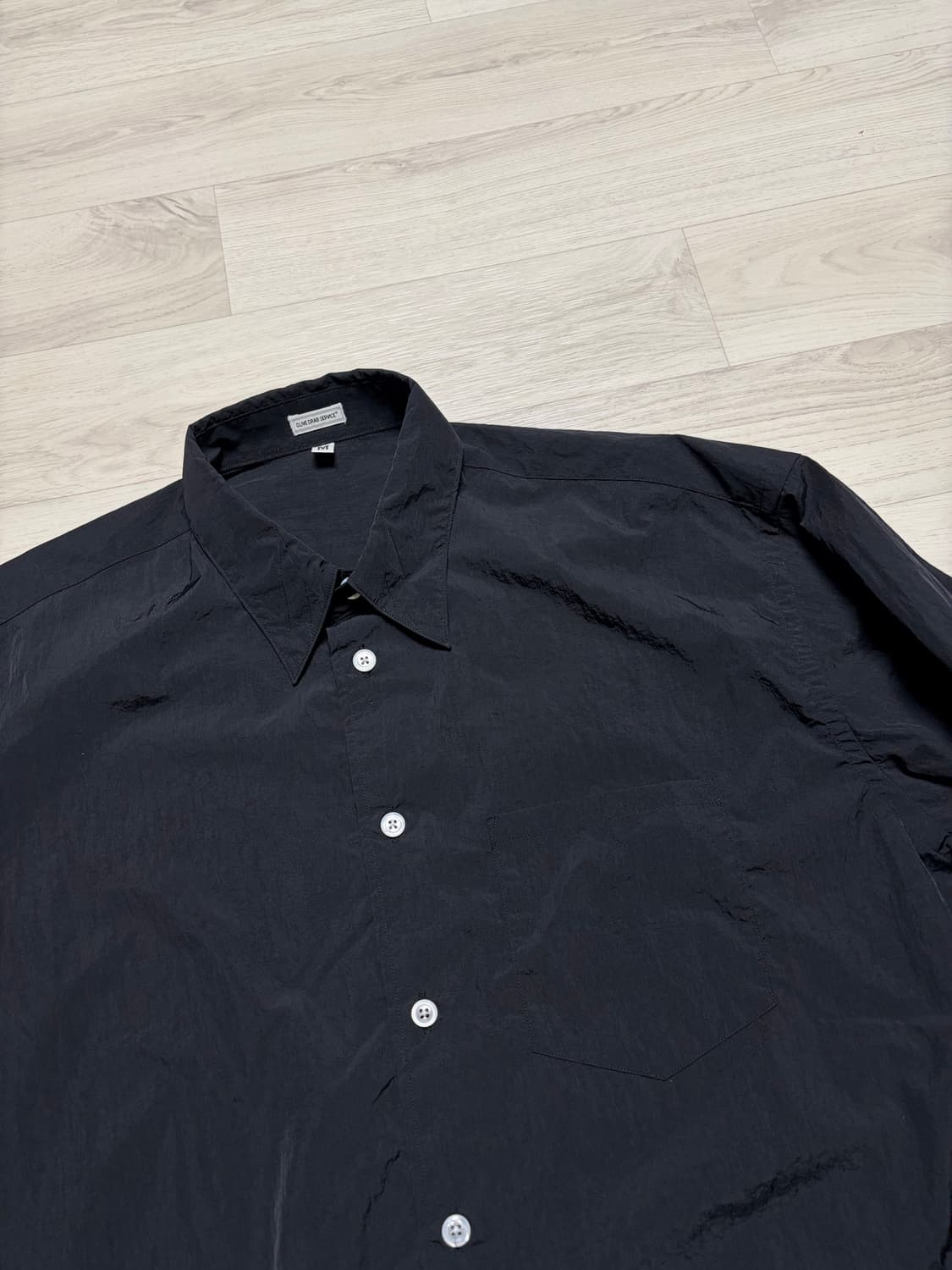 올리브드랩서비스 ODS 피시테일 셔츠 블랙 M사이즈 판매 상품이미지2