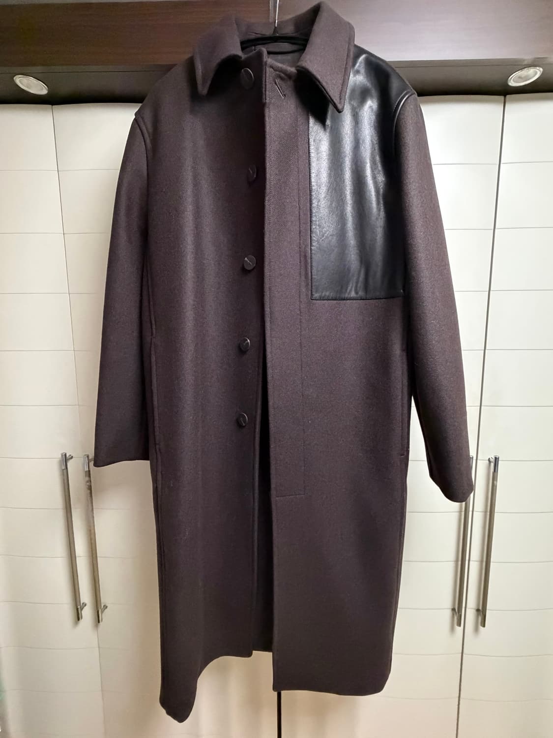 자라 스튜디오 니콜슨 레더 패치 코트 초콜릿 브라운 L 상품이미지2