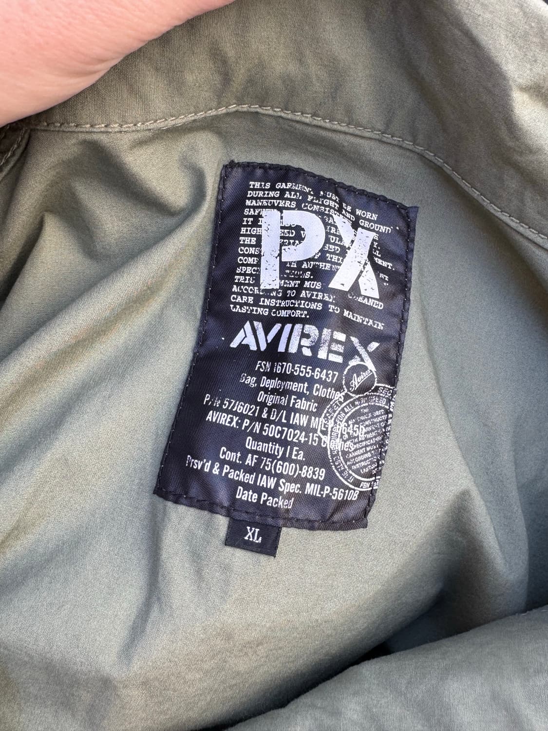 아비렉스 카키 밀리터리 자켓 상품이미지4