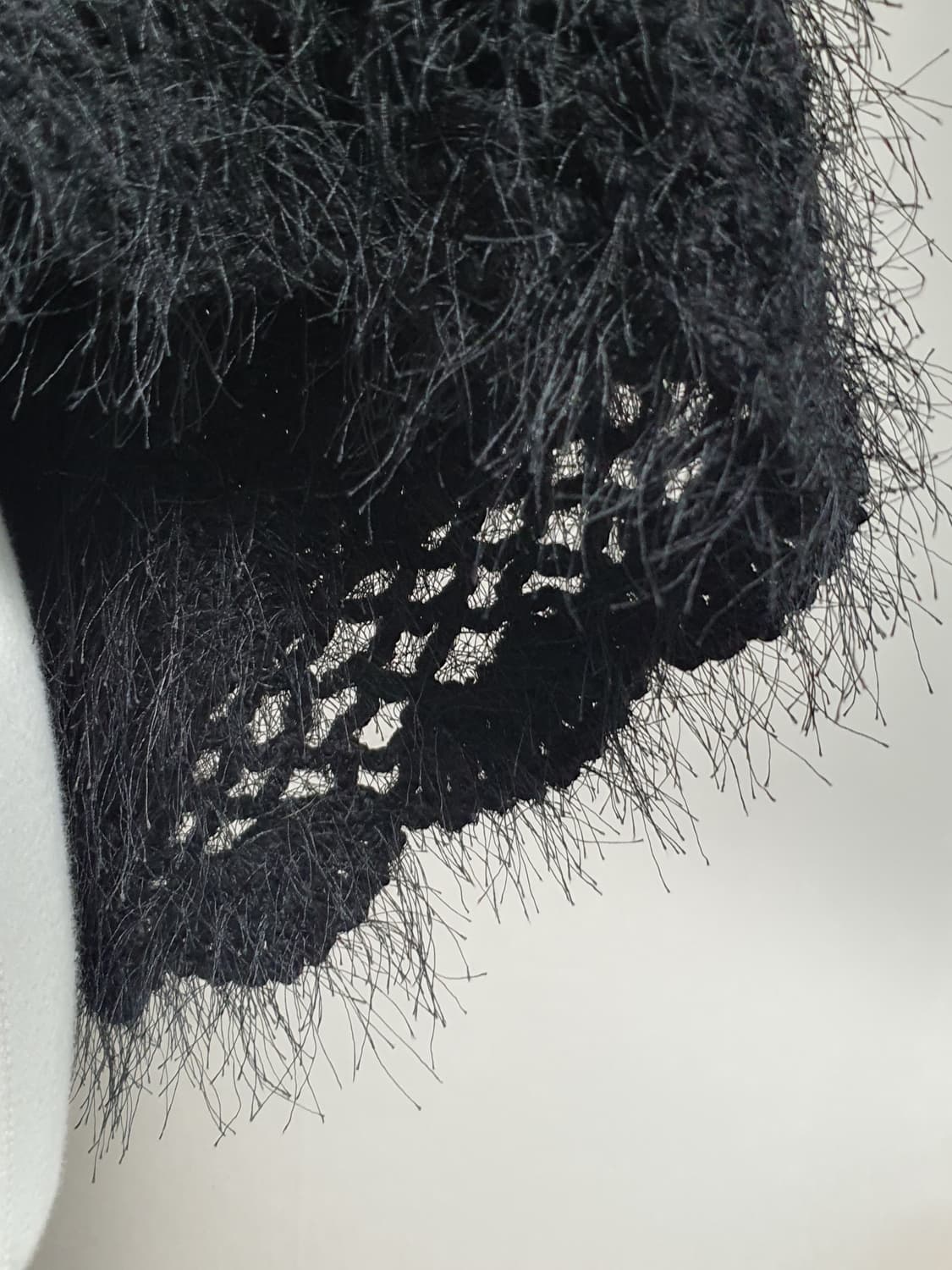 [모리걸] 캐캐체 블랙 털실 뜨개 숄 케이프 달천깔 상품이미지5