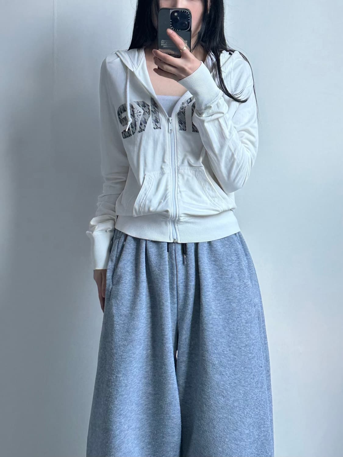 나이키 00s 스펠아웃 화이트 후드집업 상품이미지1