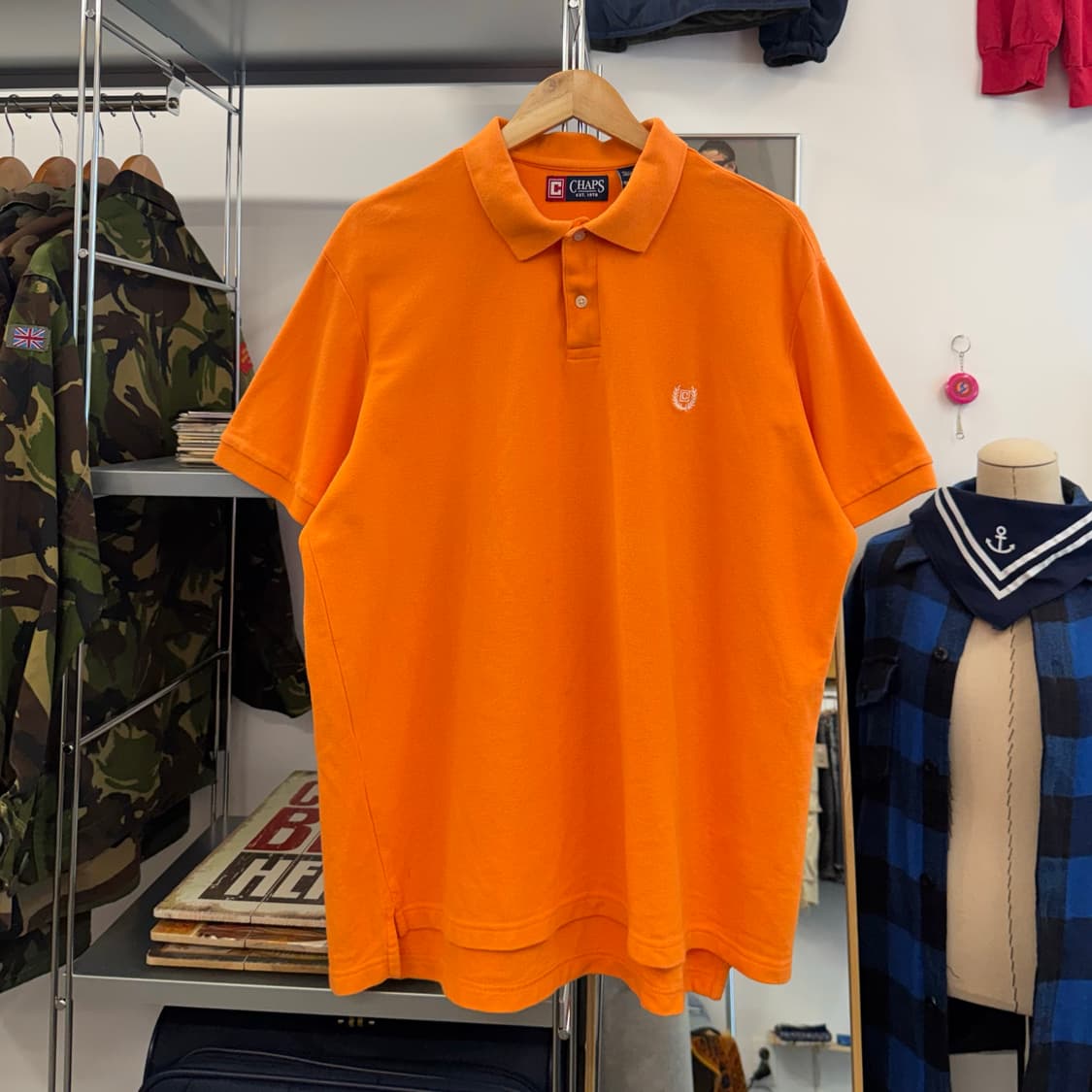 랄프로렌 챕스 오렌지 카라 티셔츠 (XL)  상품이미지2
