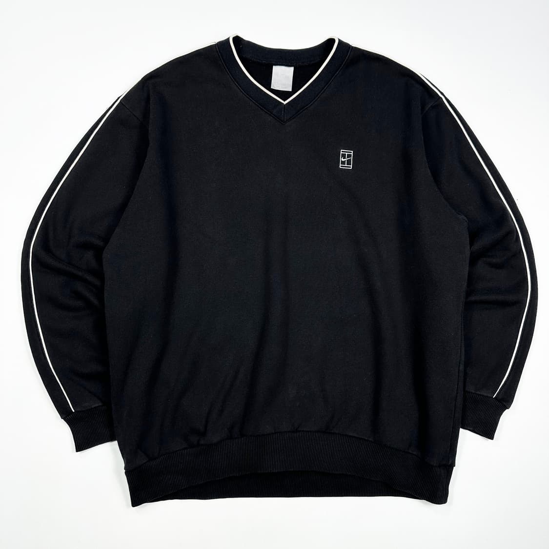 90s 나이키 테니스 올드스쿨 레트로 맨투맨 블랙 L 상품이미지1