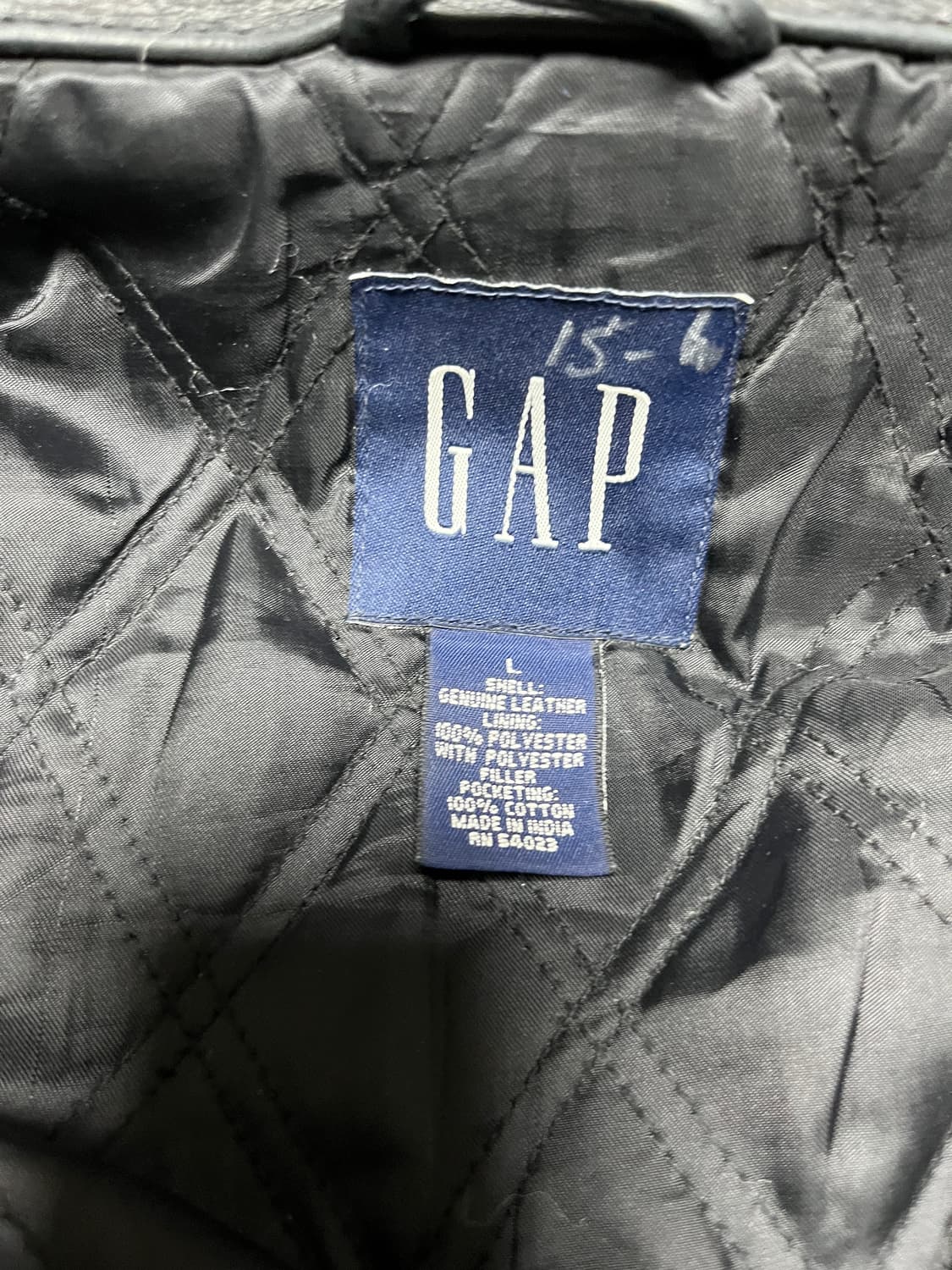 [L] GAP 올드 갭 레더 카코트 블랙 상품이미지5