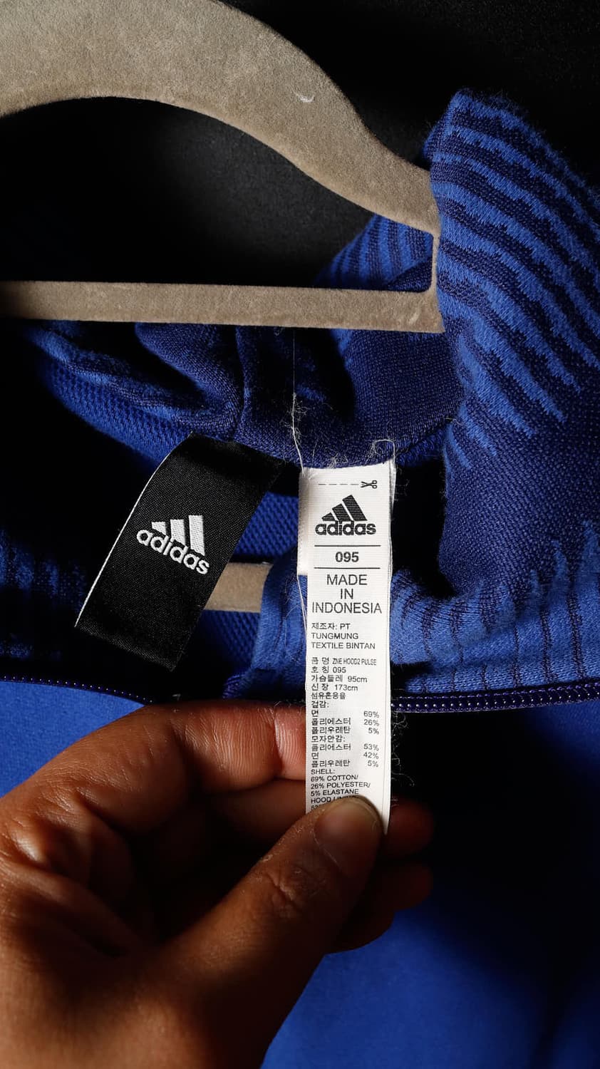 아디다스 파랑 트레이닝 후드집업 상품이미지3